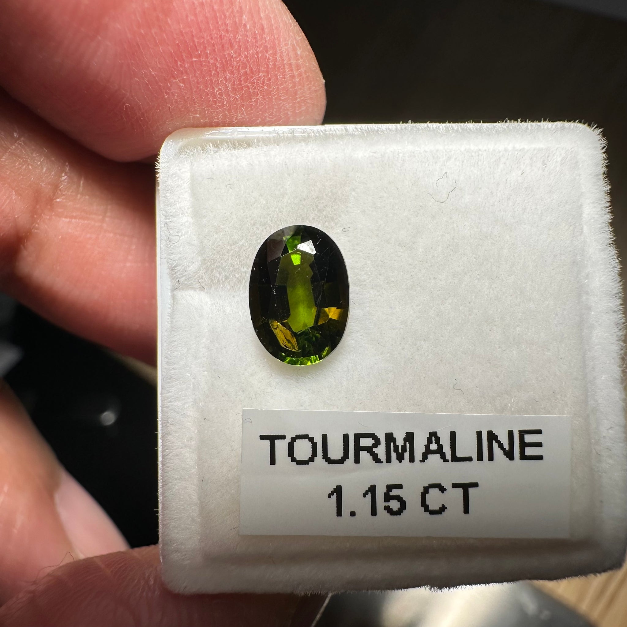 Tourmaline, 1.15ct, Tanzania, Untreated Unheated, native cut, included