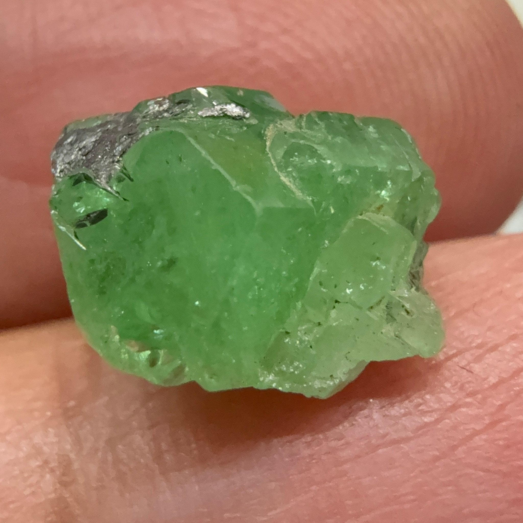 Tsavorite Crystal on Matrix. 6.87ct, Merelani. Tanzania, Untreated Unheated