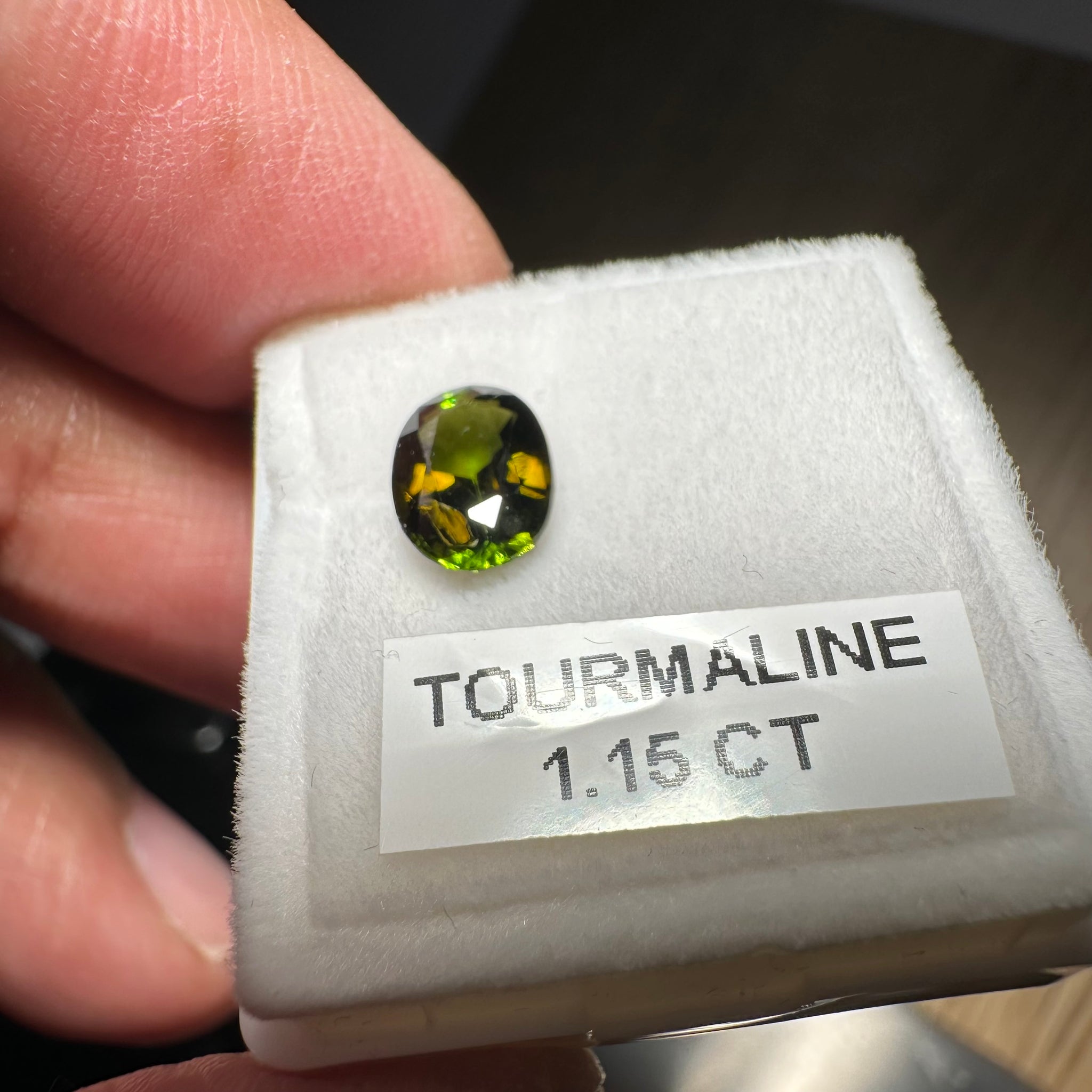 Tourmaline, 1.15ct, Tanzania, Untreated Unheated, native cut, included