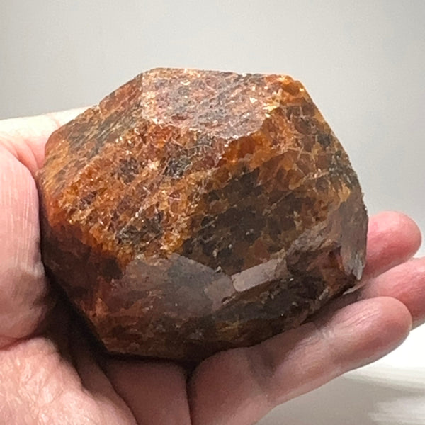 24 hrs only: 797gm (3985ct) Mandarin Spessartite Garnet Crystal, Loliondo, Tanzania. 87 x 67 x 64mm. Untreated Unheated
