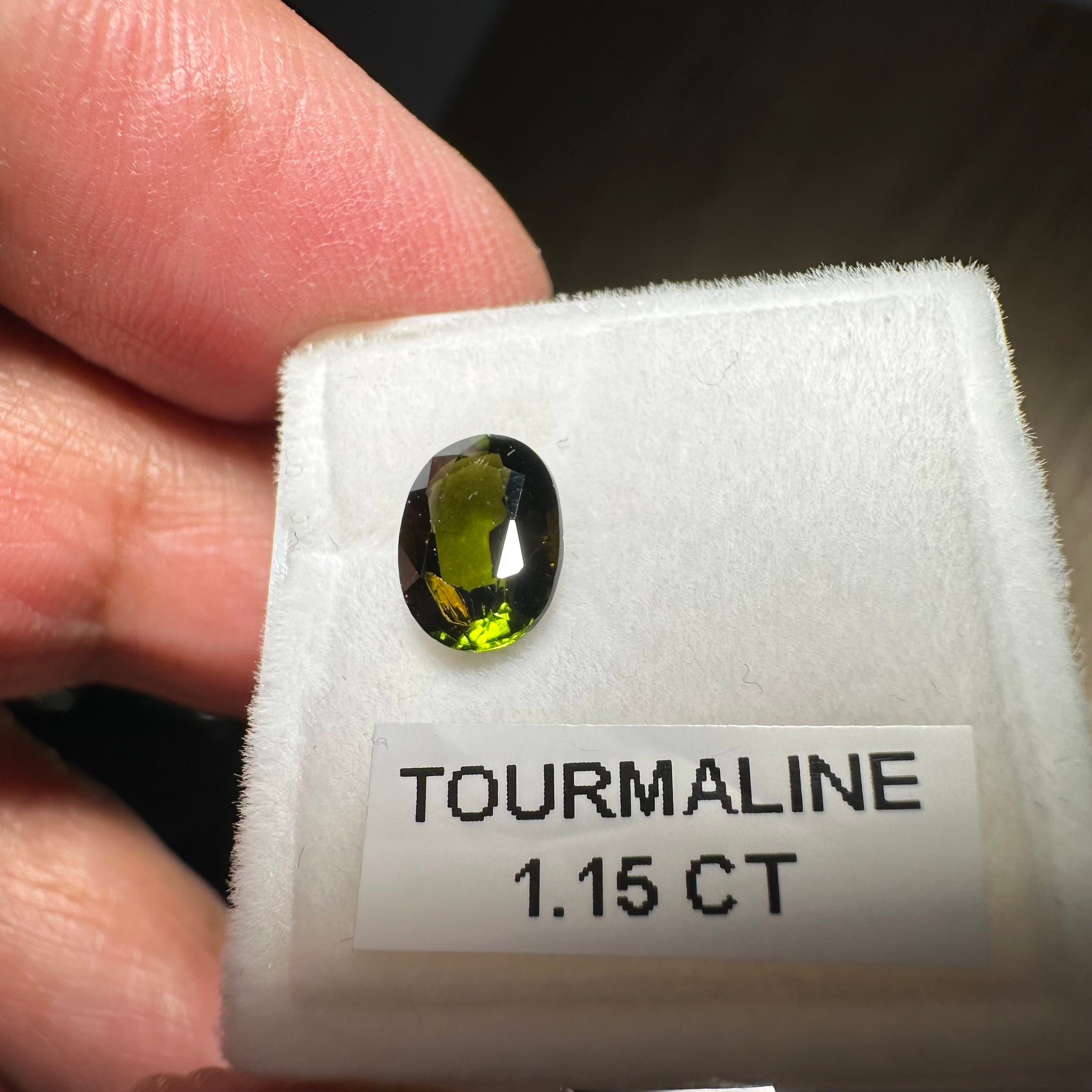 Tourmaline, 1.15ct, Tanzania, Untreated Unheated, native cut, included