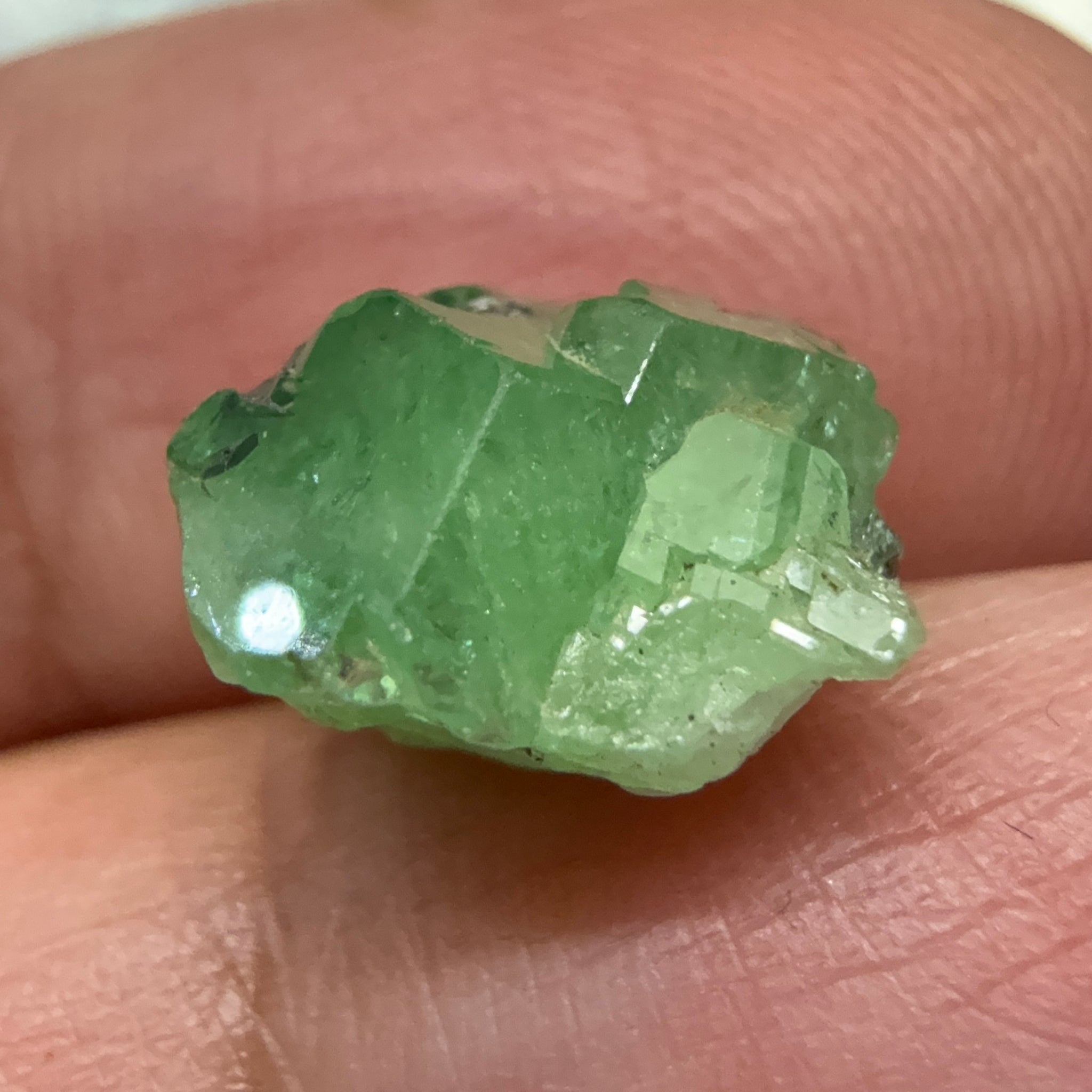 Tsavorite Crystal on Matrix. 6.87ct, Merelani. Tanzania, Untreated Unheated