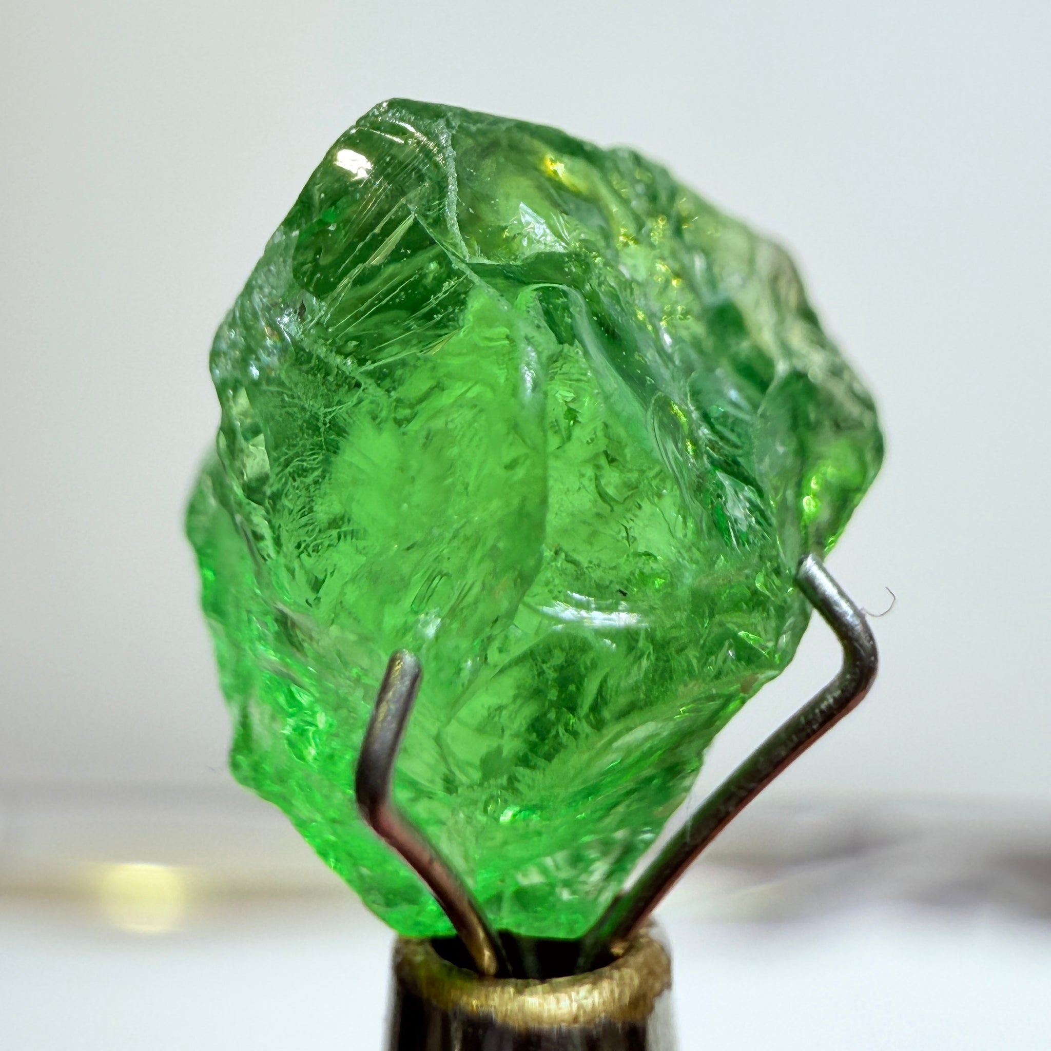Tsavorite Garnet, 4.23ct, Tanzania, Untreated Unheated, veils