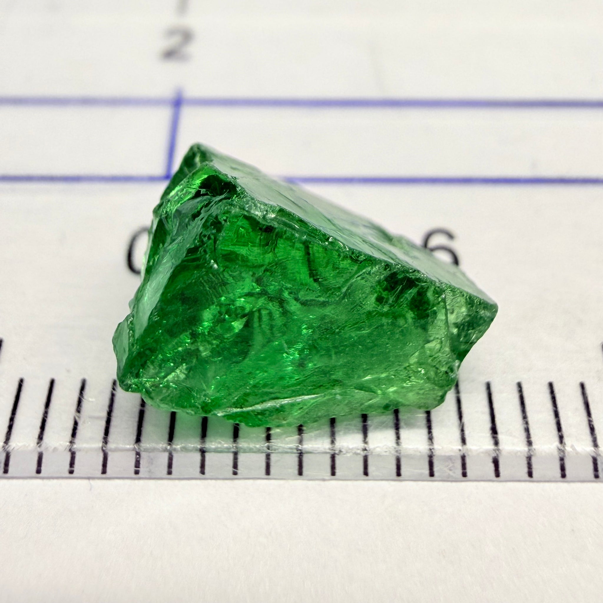 Tsavorite, 3.93ct, Tanzania, Untreated Unheated, slightly veiled