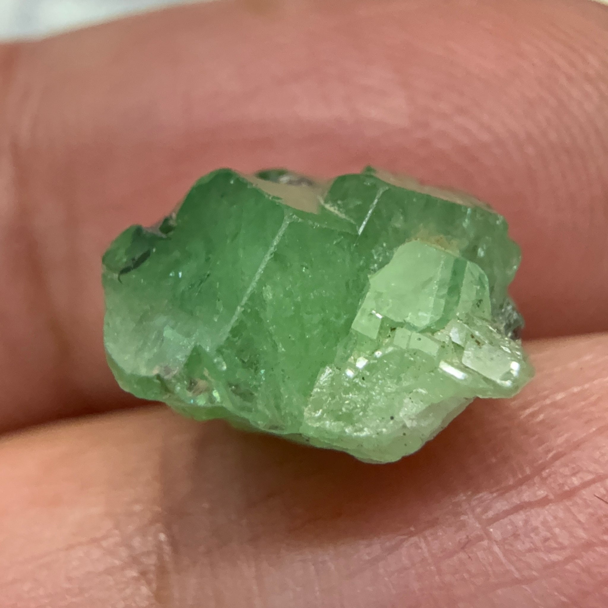 Tsavorite Crystal on Matrix. 6.87ct, Merelani. Tanzania, Untreated Unheated