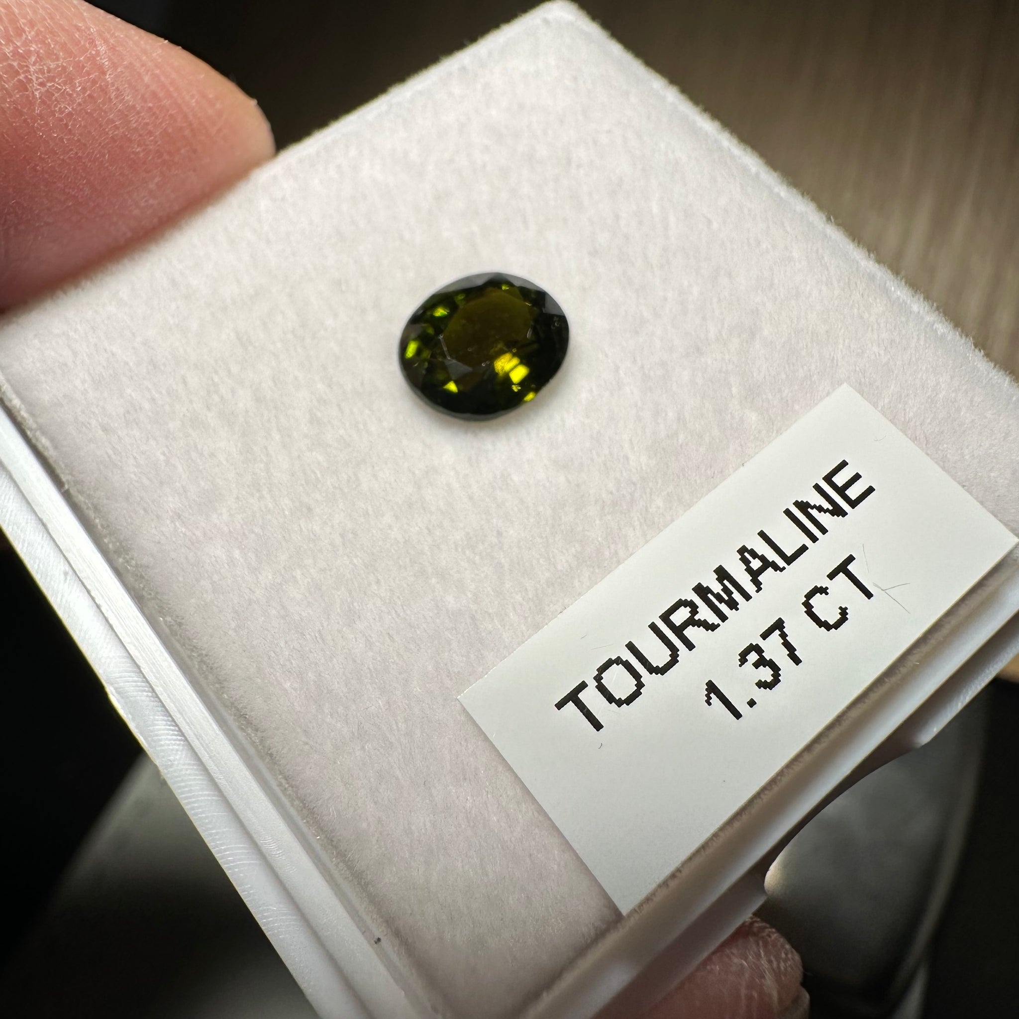 Tourmaline, 1.37ct, Tanzania, Untreated Unheated, native cut