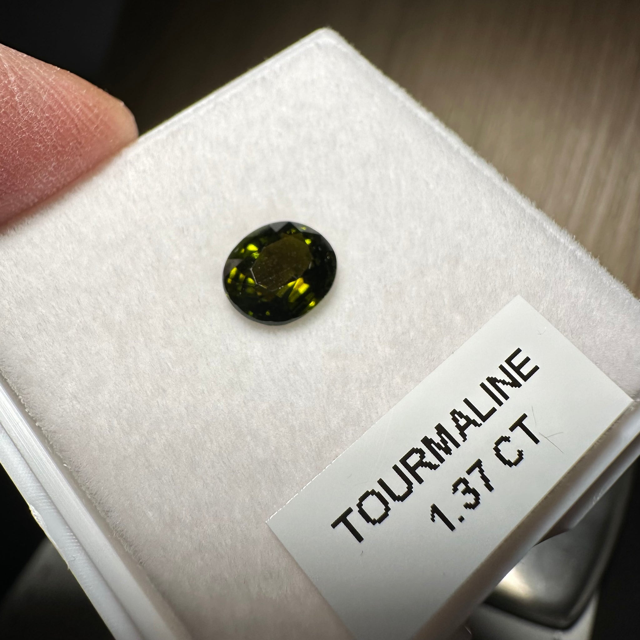 Tourmaline, 1.37ct, Tanzania, Untreated Unheated, native cut