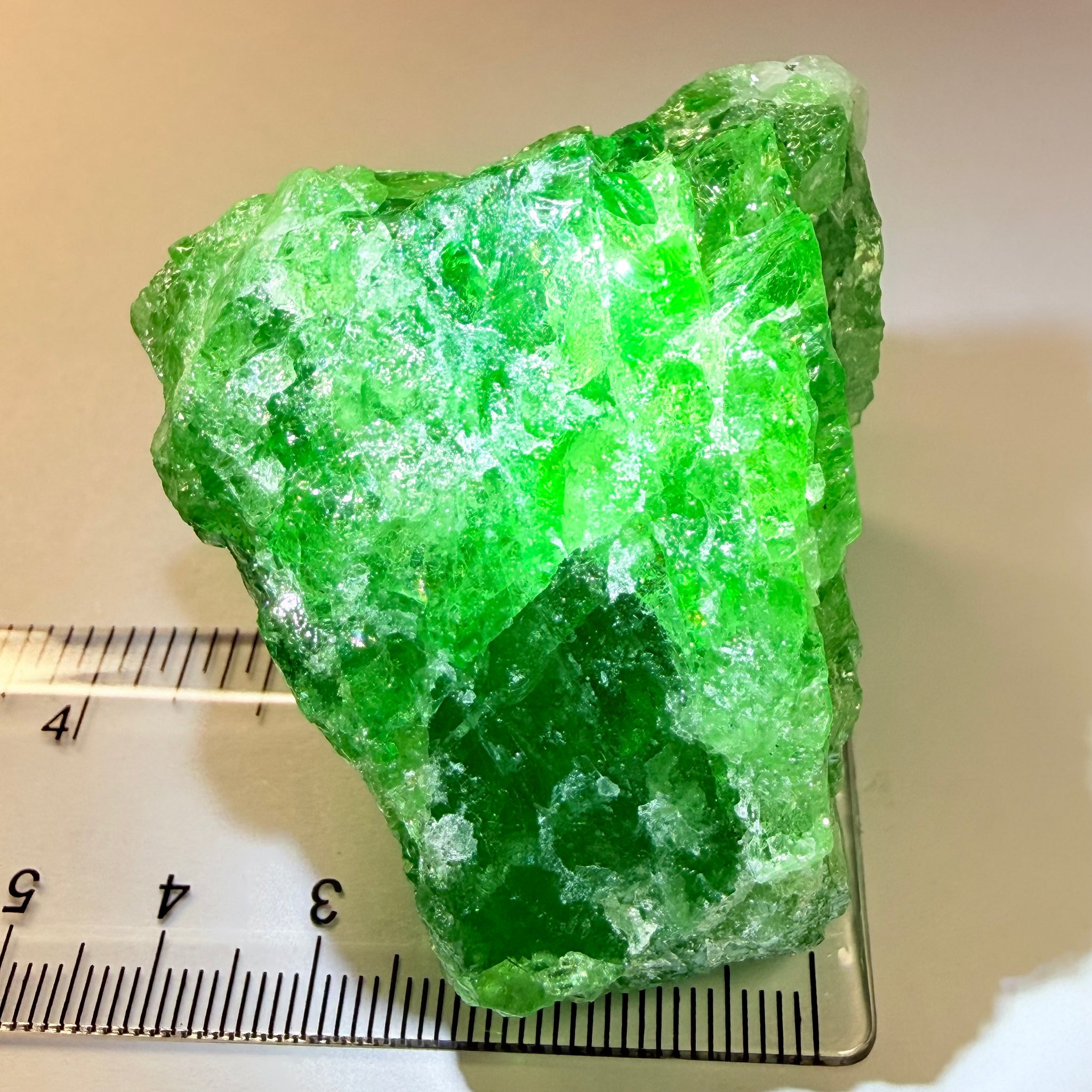 Tsavorite Garnet, 712.50ct / 142.50gm, Olemushuku, Tanzania, Untreated Unheated, a superbly rare piece with faceting portions all round, to be cobbed by a professional, or kept as an investment, see videos