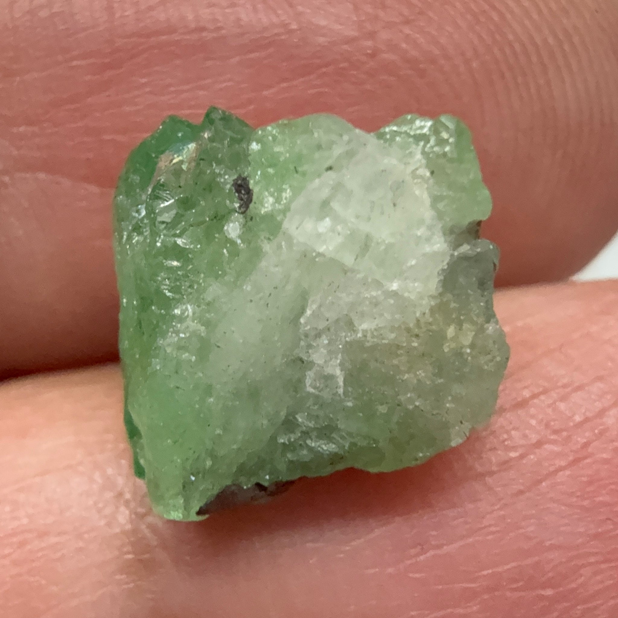 Tsavorite Crystal on Matrix. 6.87ct, Merelani. Tanzania, Untreated Unheated