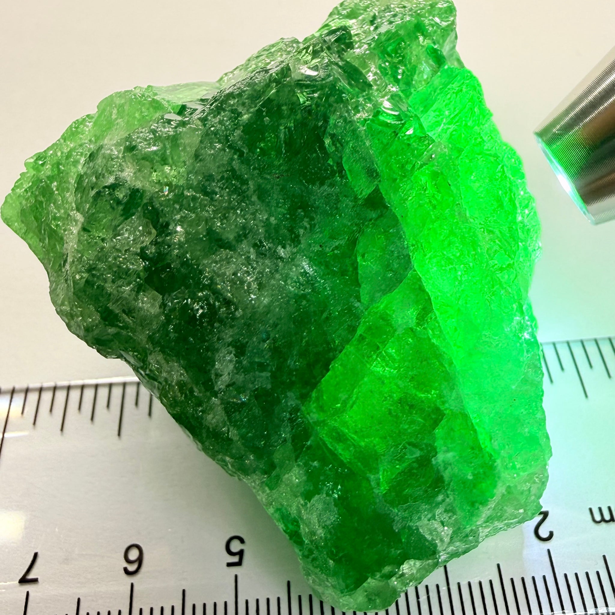 Tsavorite Garnet, 712.50ct / 142.50gm, Olemushuku, Tanzania, Untreated Unheated, a superbly rare piece with faceting portions all round, to be cobbed by a professional, or kept as an investment, see videos