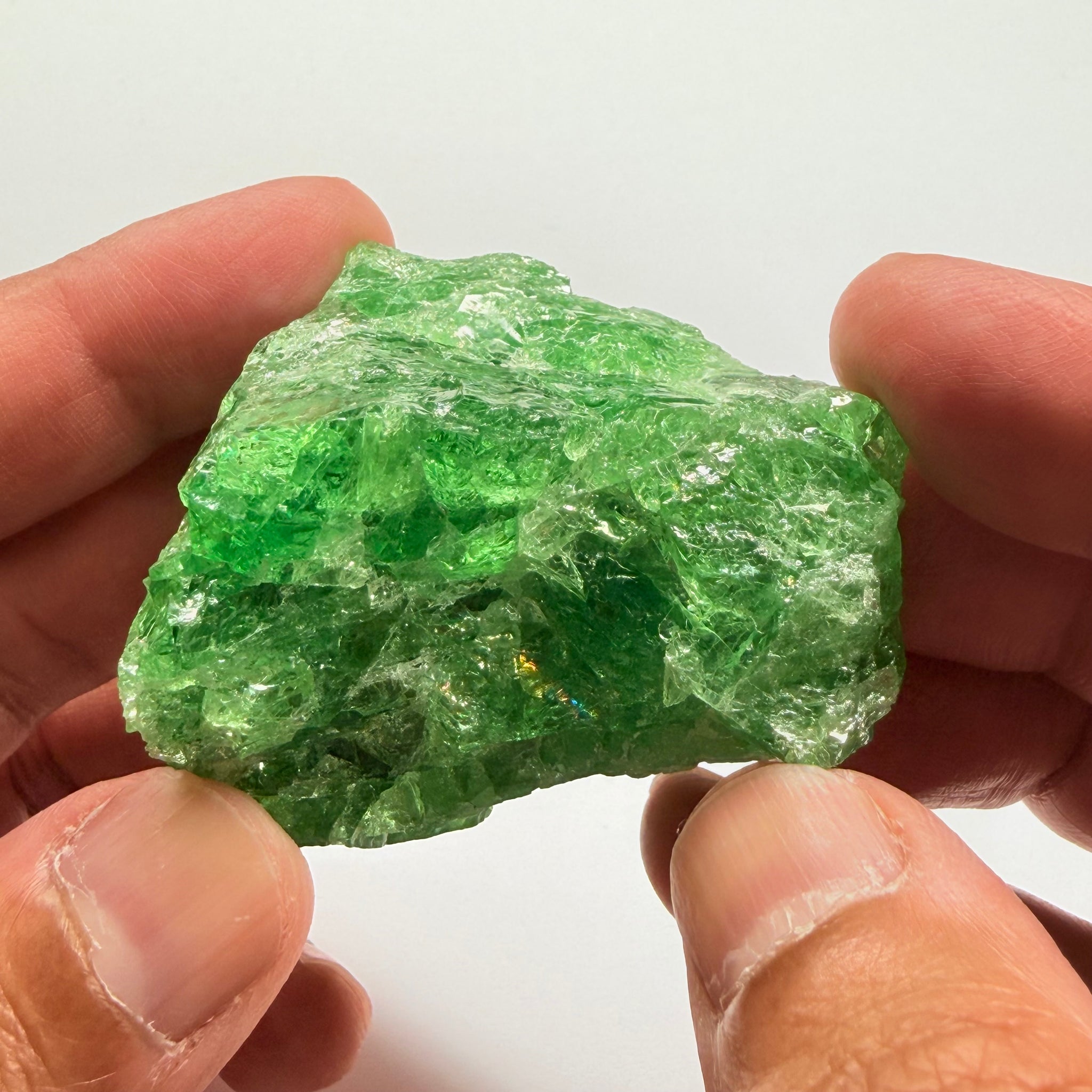 Tsavorite Garnet, 712.50ct / 142.50gm, Olemushuku, Tanzania, Untreated Unheated, a superbly rare piece with faceting portions all round, to be cobbed by a professional, or kept as an investment, see videos