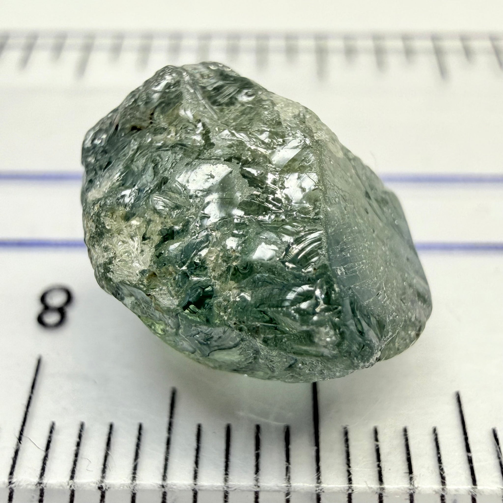 Umba Sapphire, 8.78ct, Umba Valley, Tanzania, Untreated Unheated, half spotty, half clean