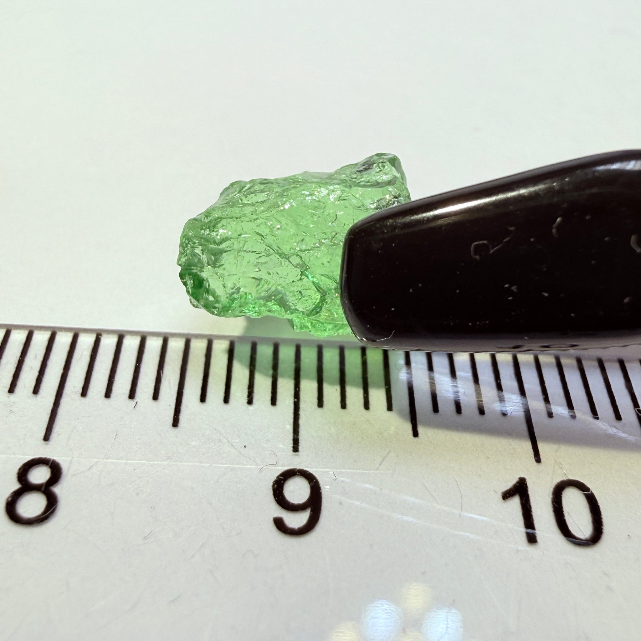 Tsavorite Garnet, 4.04ct, Tanzania, Untreated Unheated, veils, with a slight crack on the skin going 1mm deep to be removed on preform