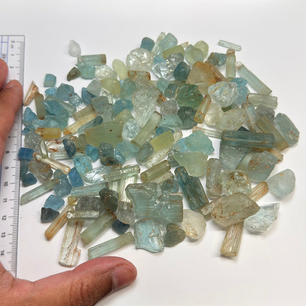 Aquamarine Lot,  261.430gm / 1307.16ct, Songea, Tanzania, Untreated Unheated, Mixed Grade Lot
