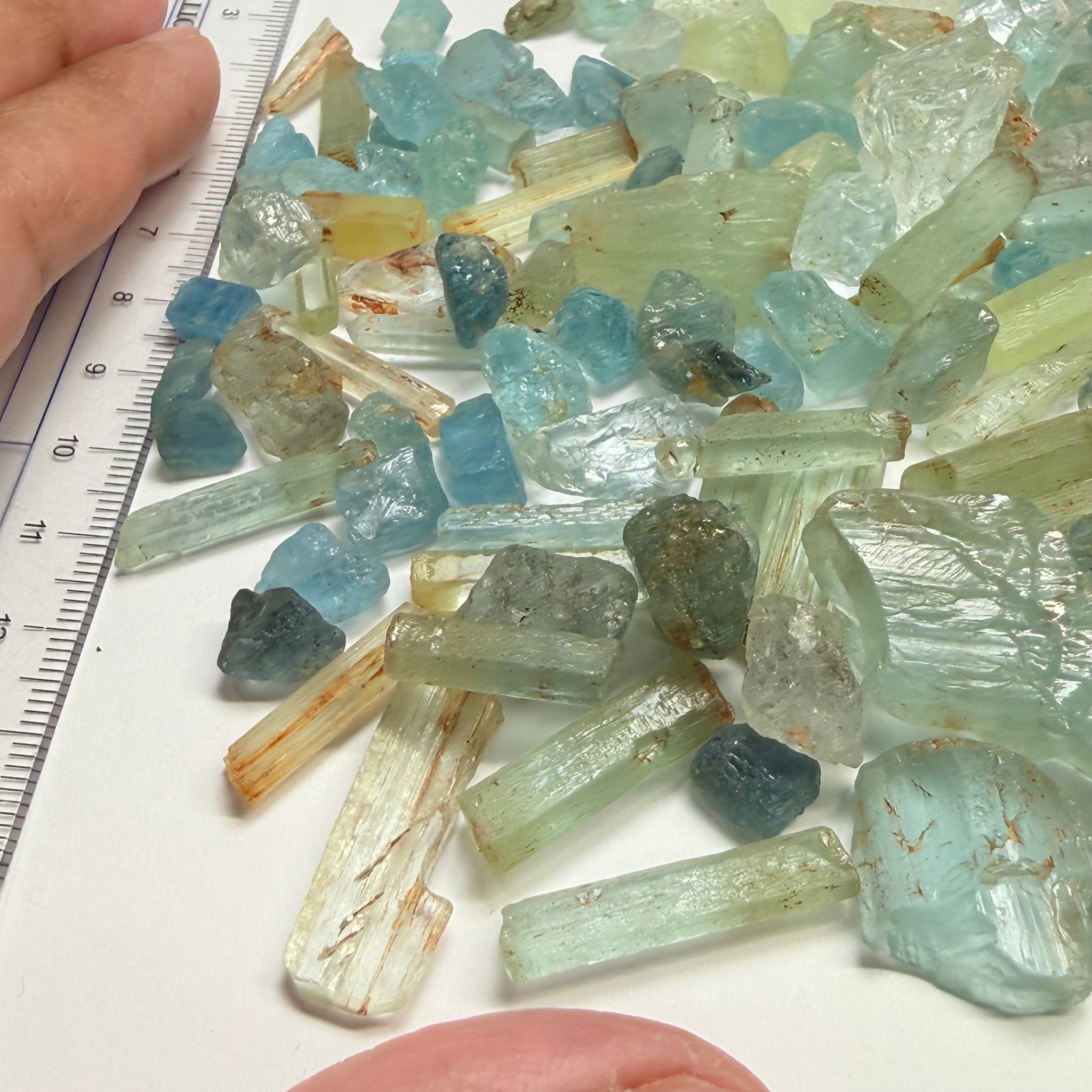 Aquamarine Lot,  261.430gm / 1307.16ct, Songea, Tanzania, Untreated Unheated, Mixed Grade Lot