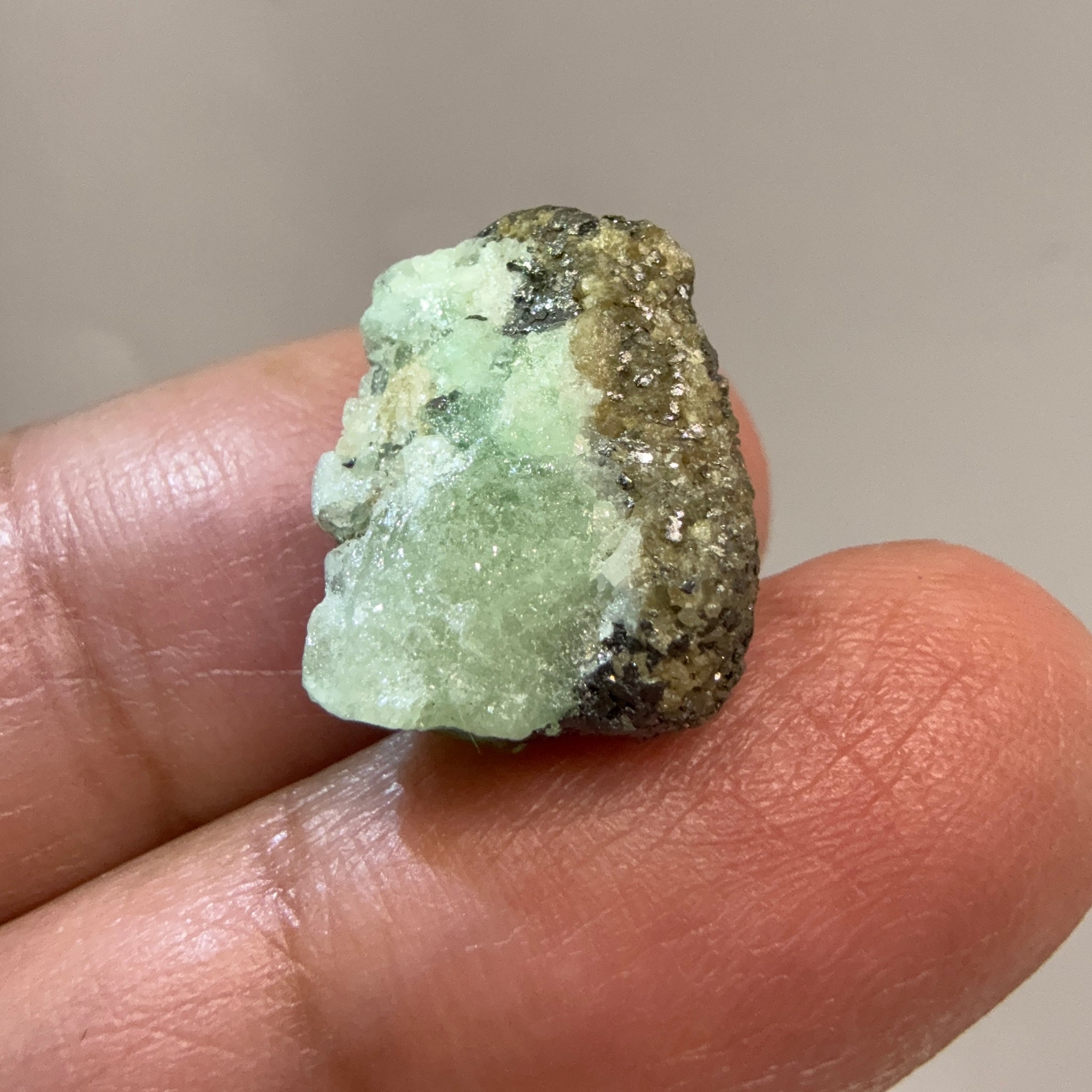 Tsavorite Crystal on Matrix. 13.73ct, Merelani. Tanzania, Untreated Unheated
