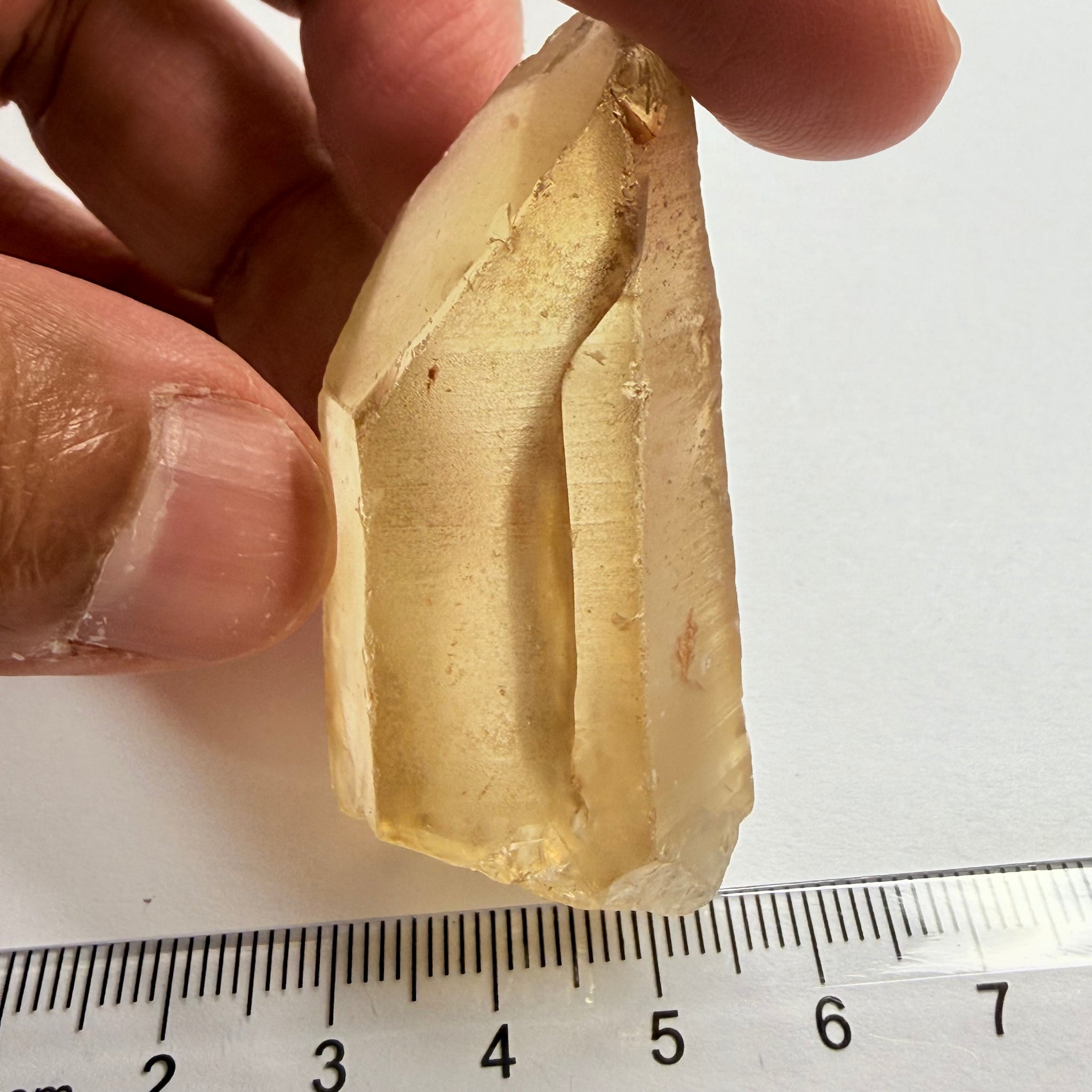 Citrine, 199.72ct, Zambia, Untreated Unheated, one dividing crack down the middle, you can see it as I turn the stone, both sides are VVS-IF