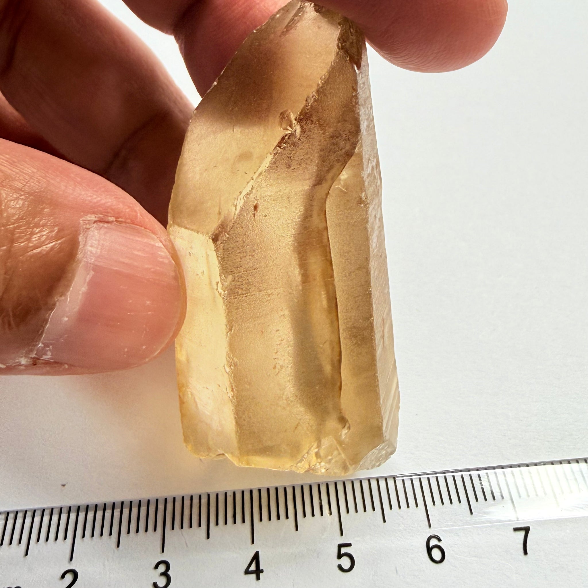 Citrine, 199.72ct, Zambia, Untreated Unheated, one dividing crack down the middle, you can see it as I turn the stone, both sides are VVS-IF