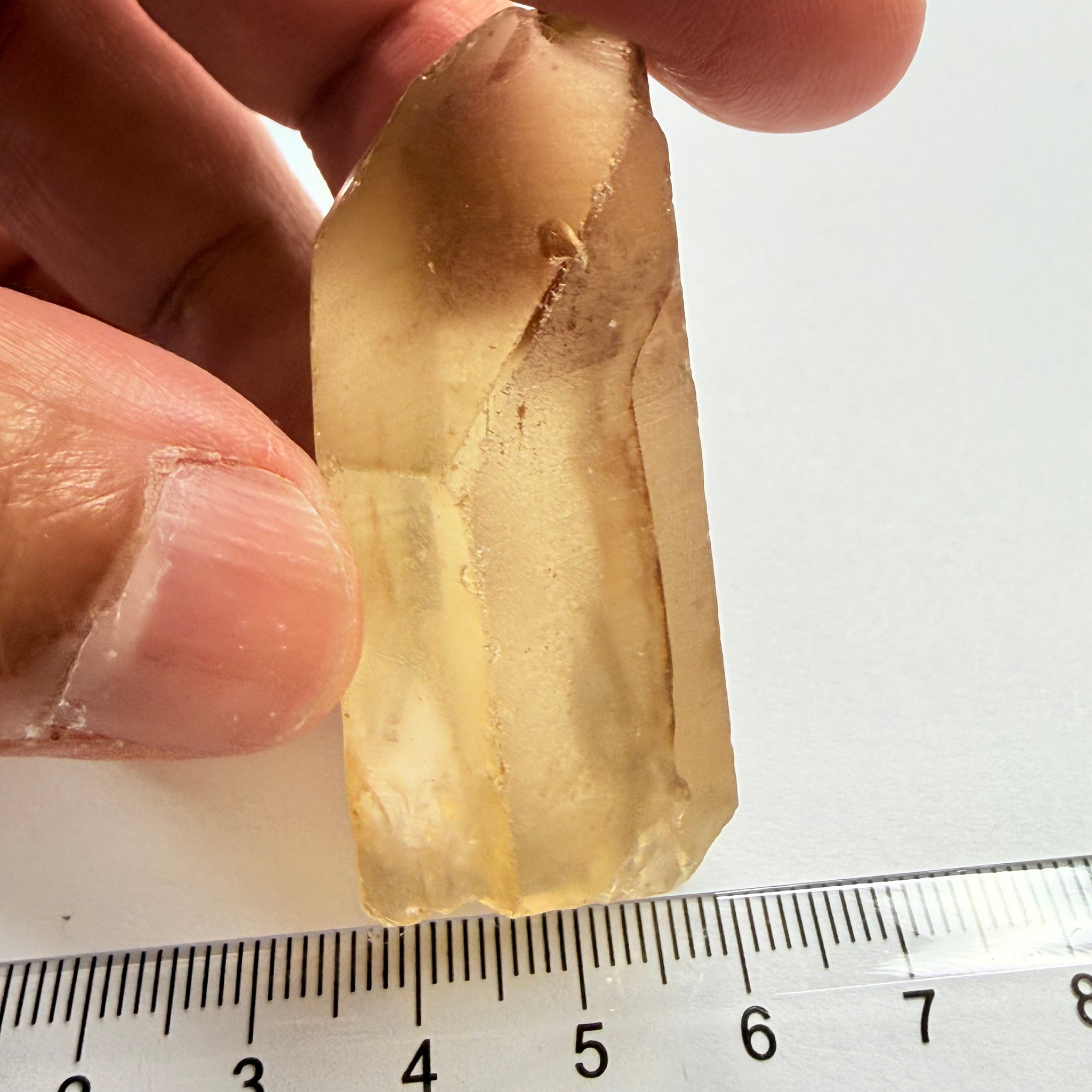 Citrine, 199.72ct, Zambia, Untreated Unheated, one dividing crack down the middle, you can see it as I turn the stone, both sides are VVS-IF