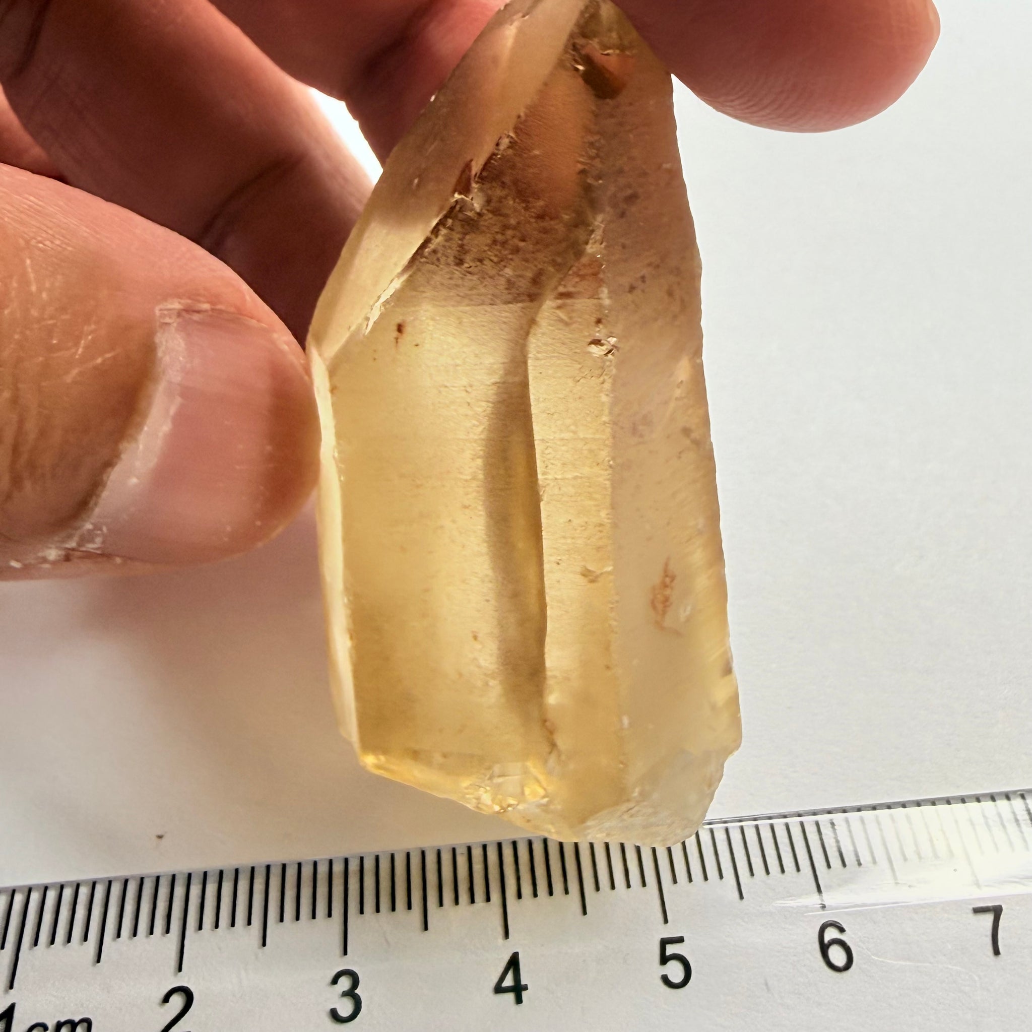 Citrine, 199.72ct, Zambia, Untreated Unheated, one dividing crack down the middle, you can see it as I turn the stone, both sides are VVS-IF