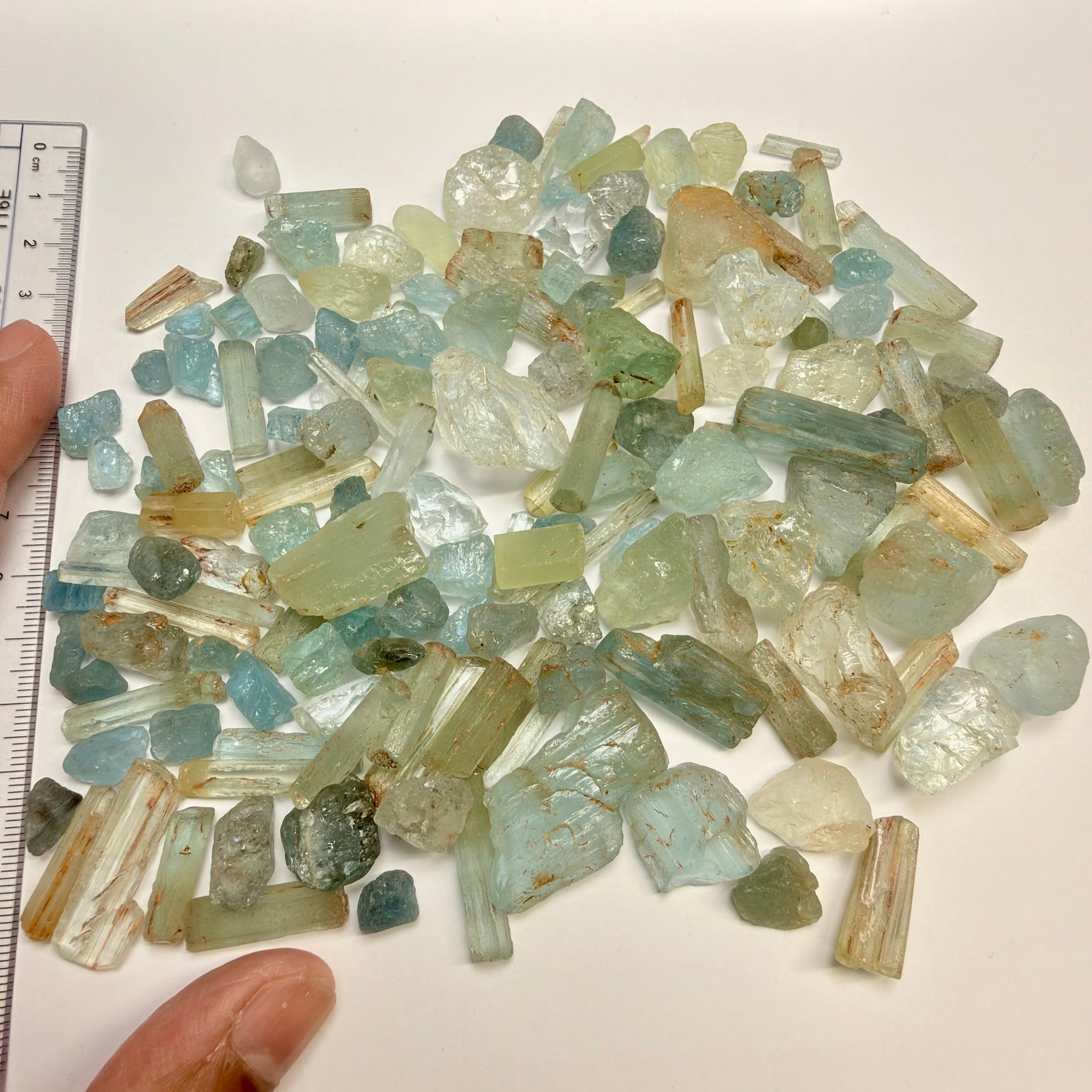 Aquamarine Lot,  261.430gm / 1307.16ct, Songea, Tanzania, Untreated Unheated, Mixed Grade Lot