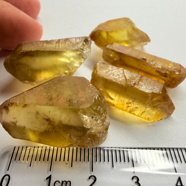 Citrine Lot, 168.50ct, Zambia, Untreated Unheated, all have slight cracks that need to be removed before faceting, most are on the outside, 2 pcs have some near the center
