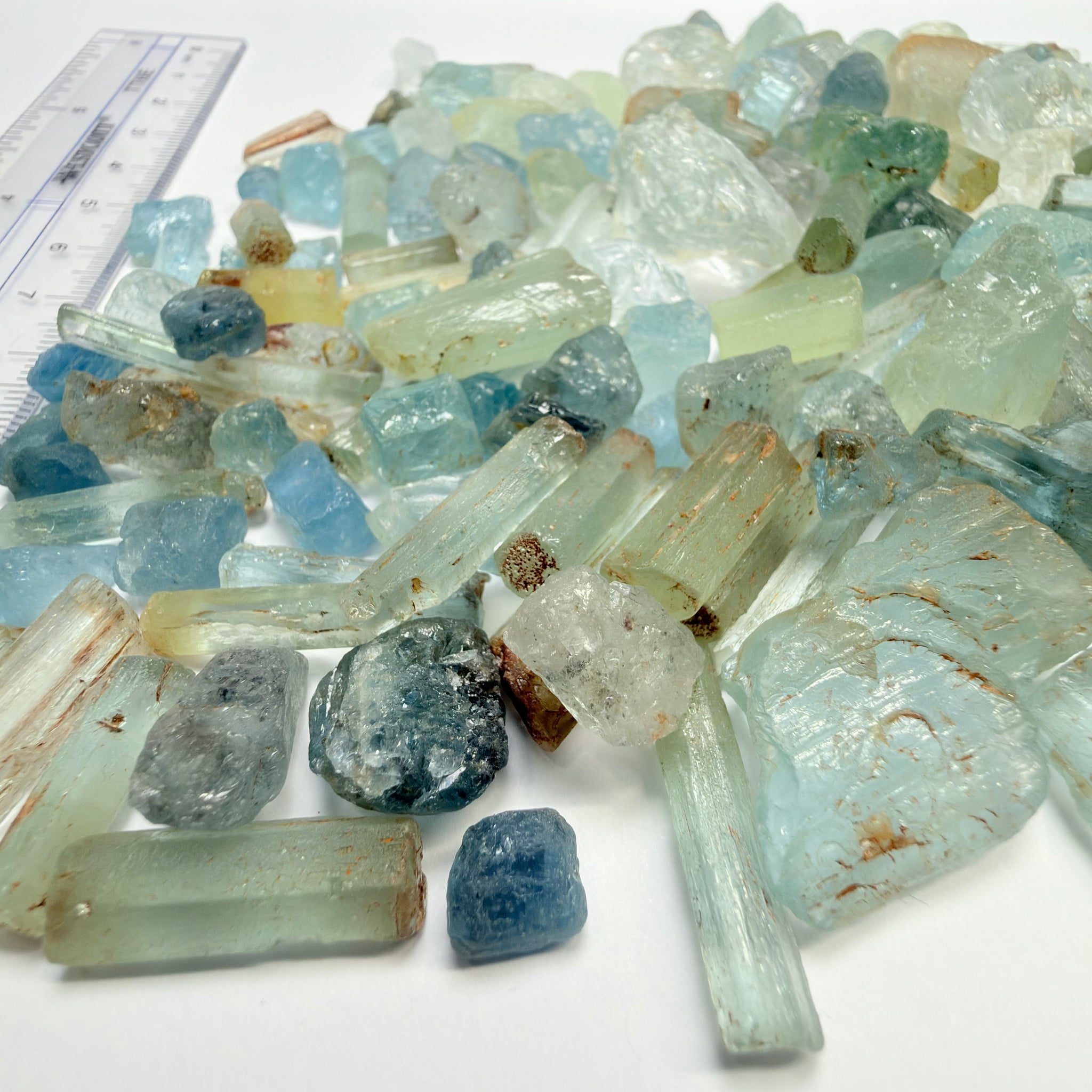 Aquamarine Lot,  261.430gm / 1307.16ct, Songea, Tanzania, Untreated Unheated, Mixed Grade Lot
