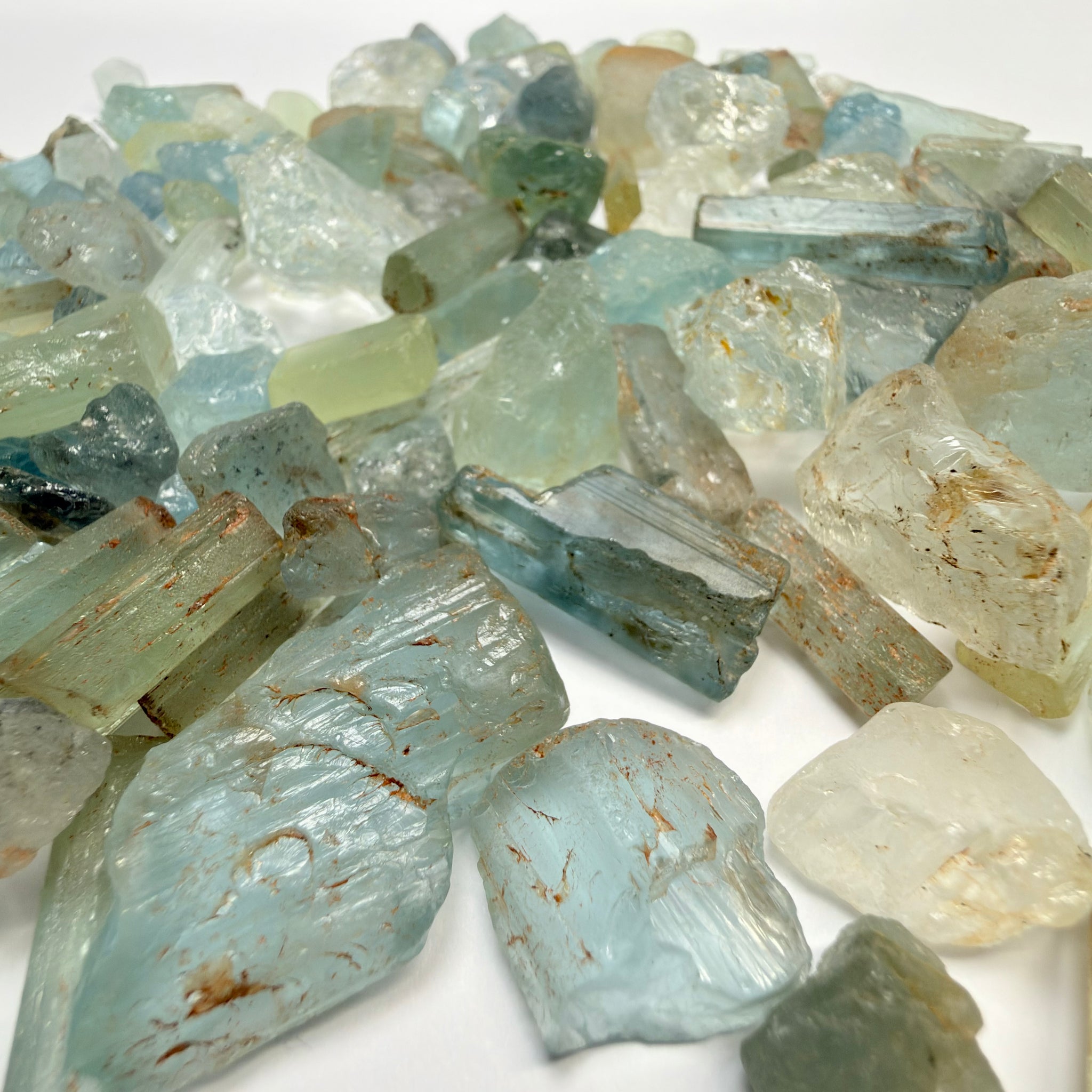 Aquamarine Lot,  261.430gm / 1307.16ct, Songea, Tanzania, Untreated Unheated, Mixed Grade Lot