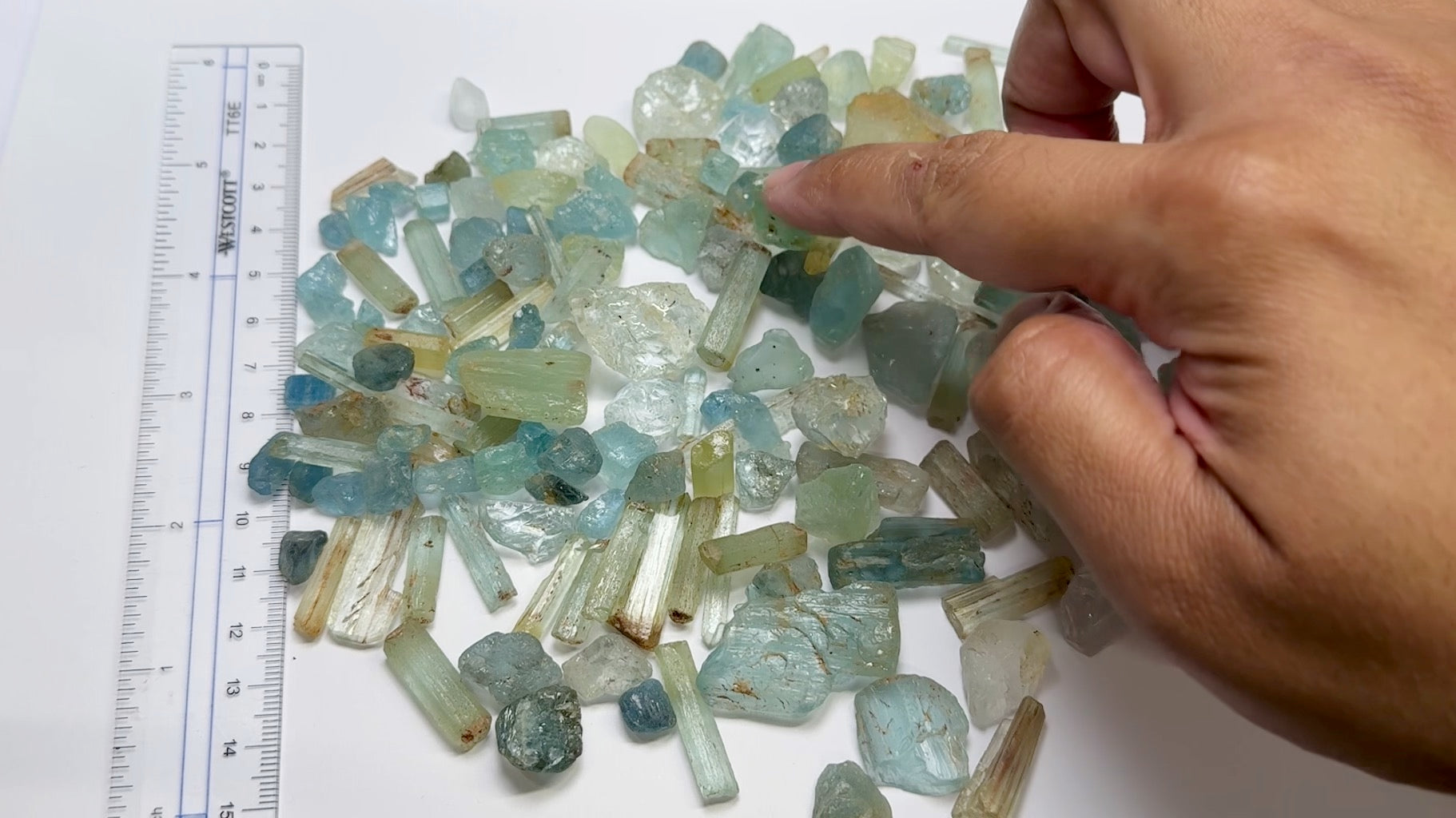 Aquamarine Lot,  261.430gm / 1307.16ct, Songea, Tanzania, Untreated Unheated, Mixed Grade Lot
