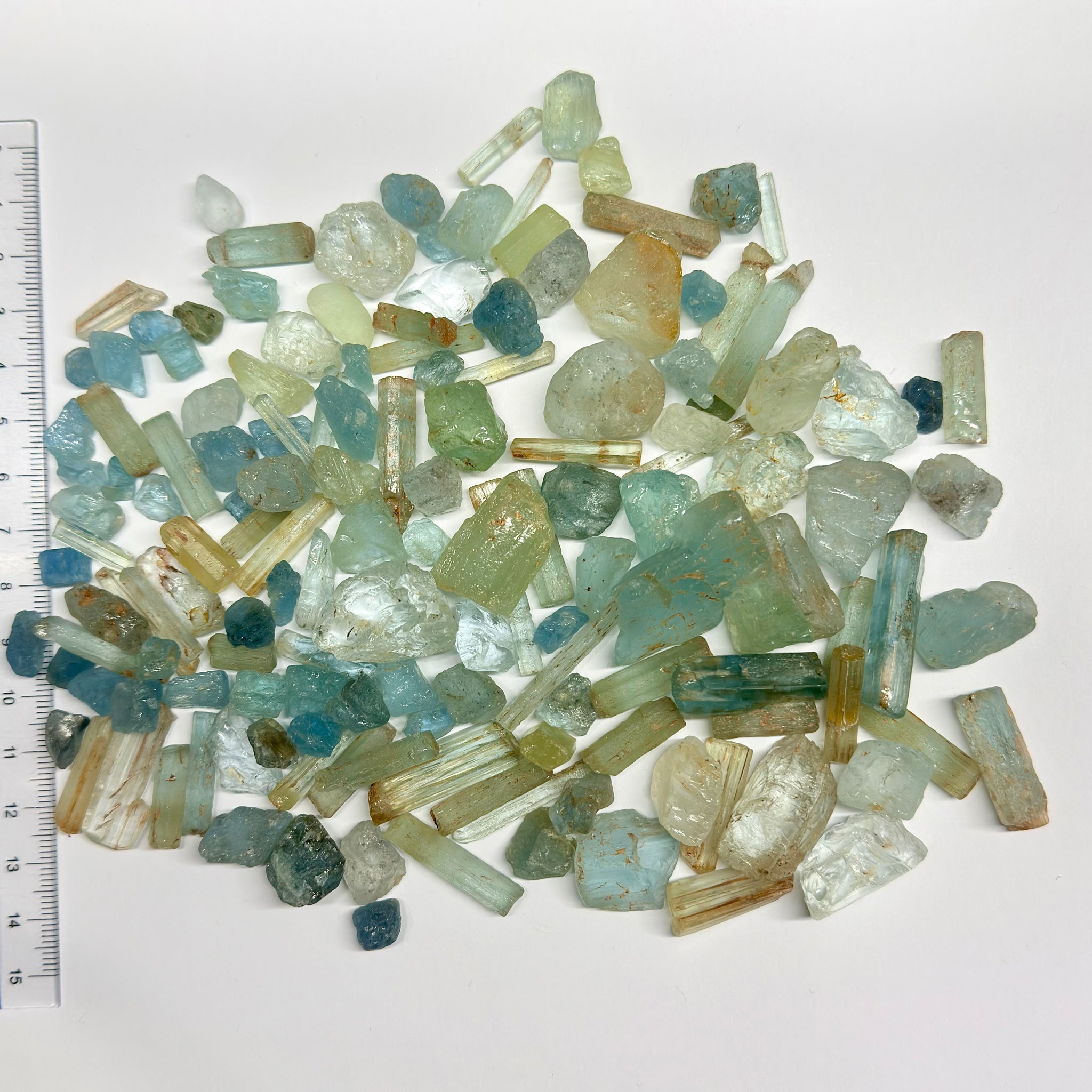 Aquamarine Lot,  261.430gm / 1307.16ct, Songea, Tanzania, Untreated Unheated, Mixed Grade Lot