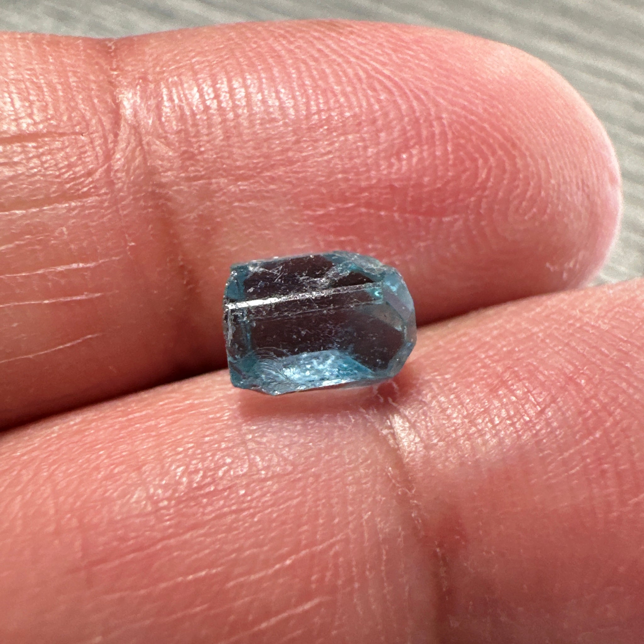 Blue Apatite Crystal, 1.67ct, Merelani, Tanzania, Untreated Unheated
