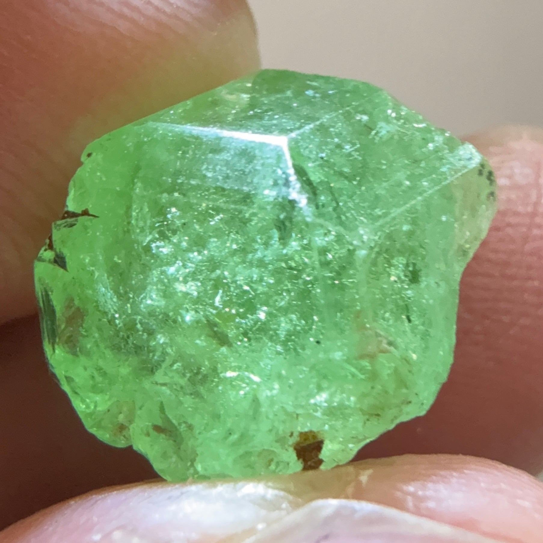 Tsavorite Crystal on Matrix. 10.94ct, Merelani. Tanzania