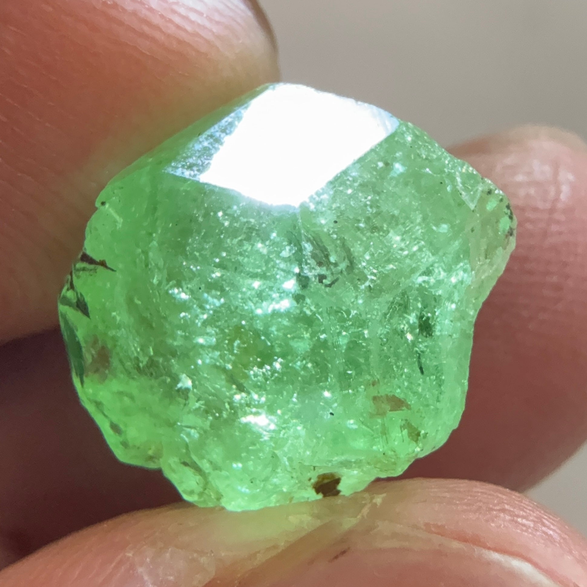 Tsavorite Crystal on Matrix. 10.94ct, Merelani. Tanzania