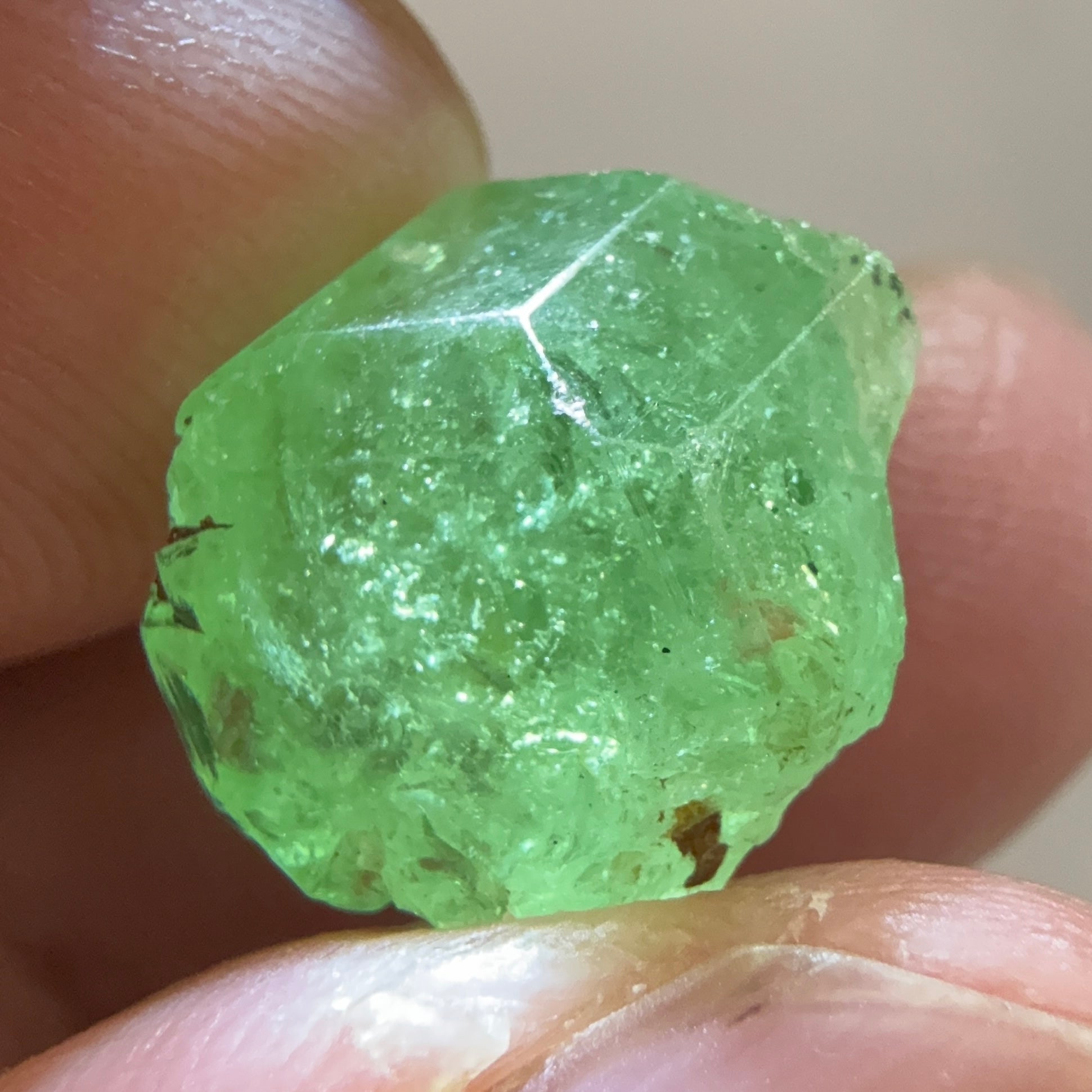 Tsavorite Crystal on Matrix. 10.94ct, Merelani. Tanzania