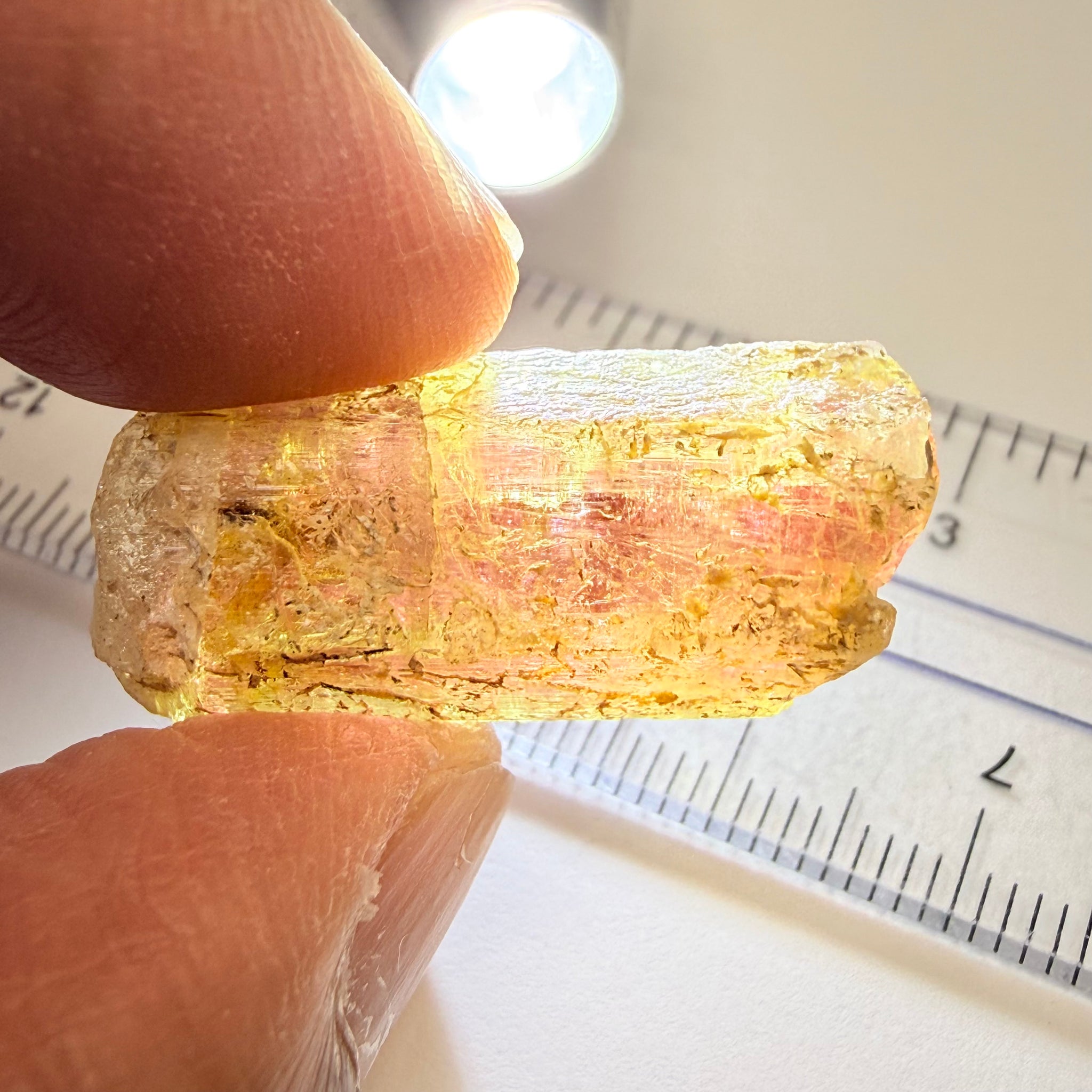 Congo Tourmaline Crystal, 43.61ct, Congo, Untreated Unheated, heavily included but great as a specimen