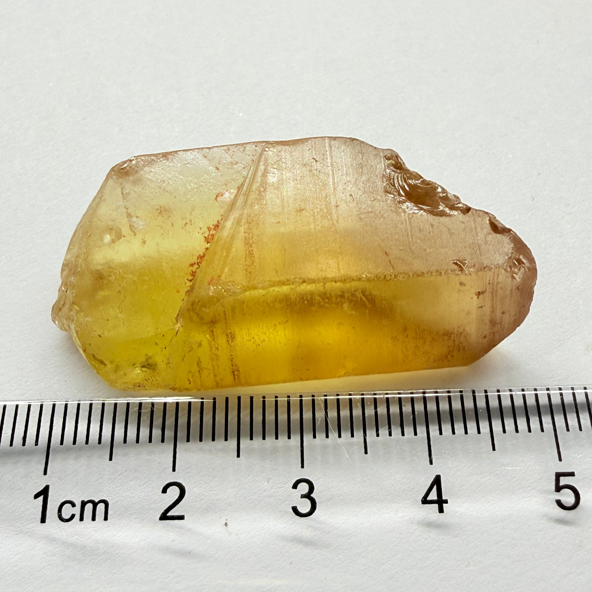 Citrine, 67.27ct, Zambia, Untreated Unheated, VVS-IF with slight cracks on some of the outer skin going in 2 mm