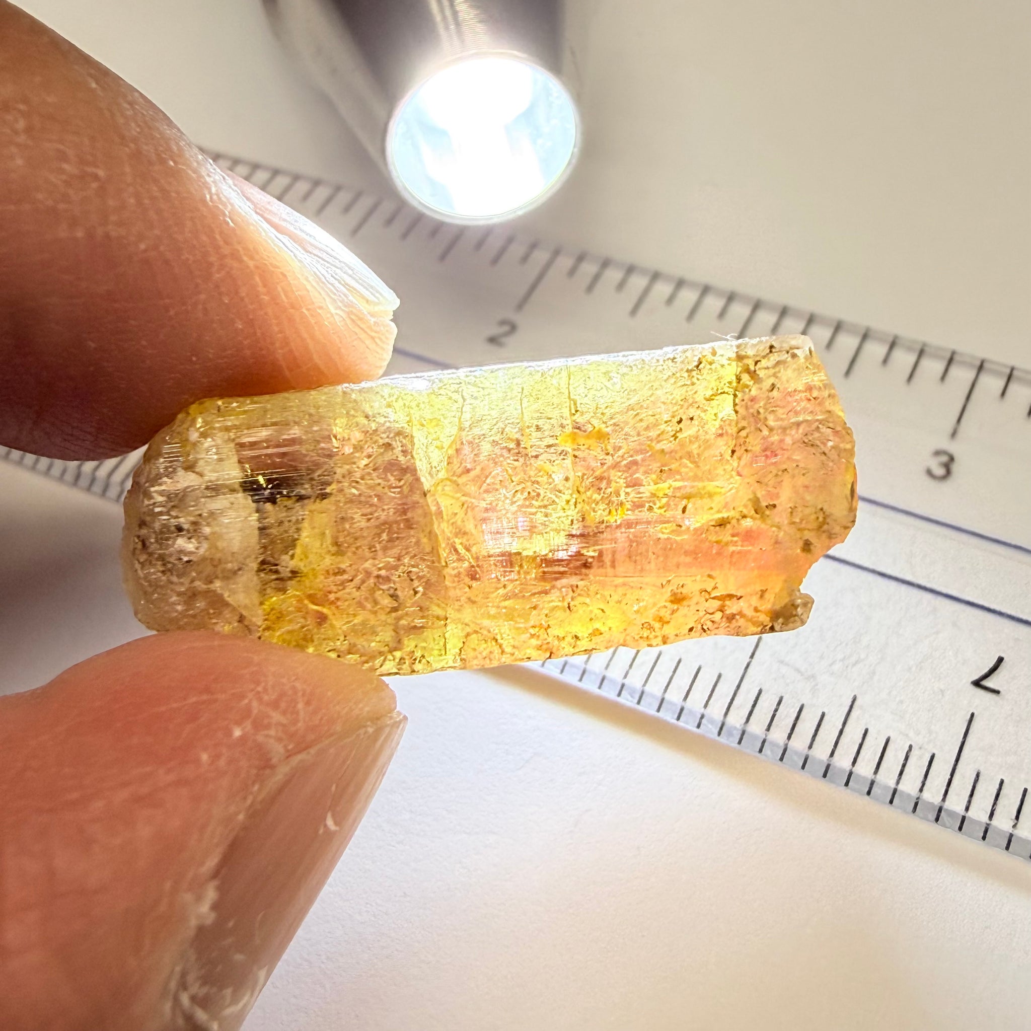 Congo Tourmaline Crystal, 43.61ct, Congo, Untreated Unheated, heavily included but great as a specimen