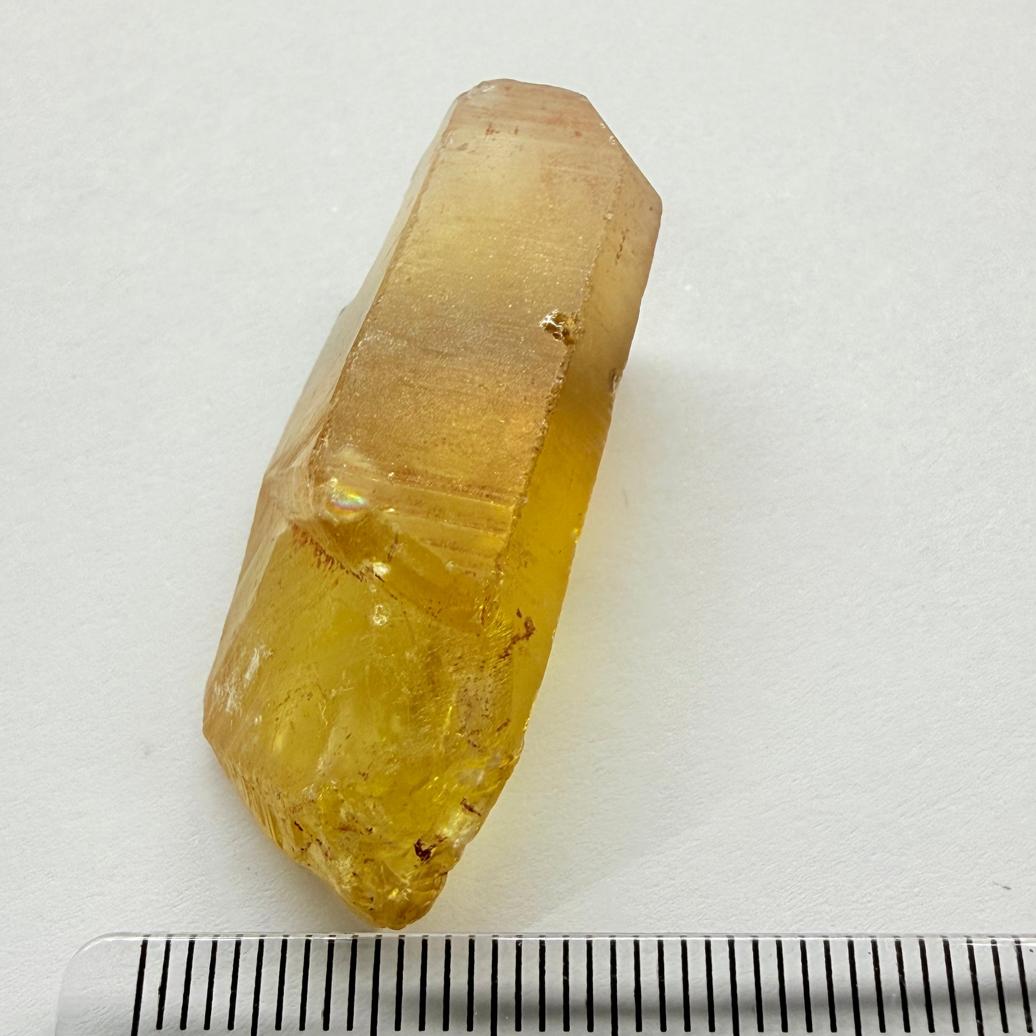 Citrine, 67.27ct, Zambia, Untreated Unheated, VVS-IF with slight cracks on some of the outer skin going in 2 mm