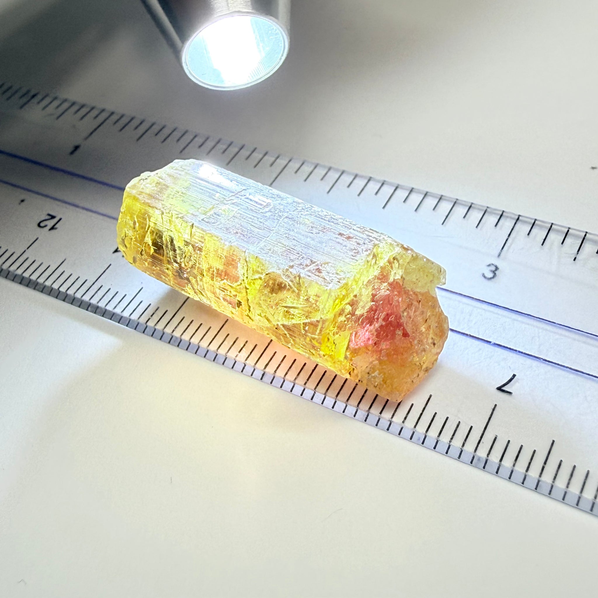 Congo Tourmaline Crystal, 43.61ct, Congo, Untreated Unheated, heavily included but great as a specimen