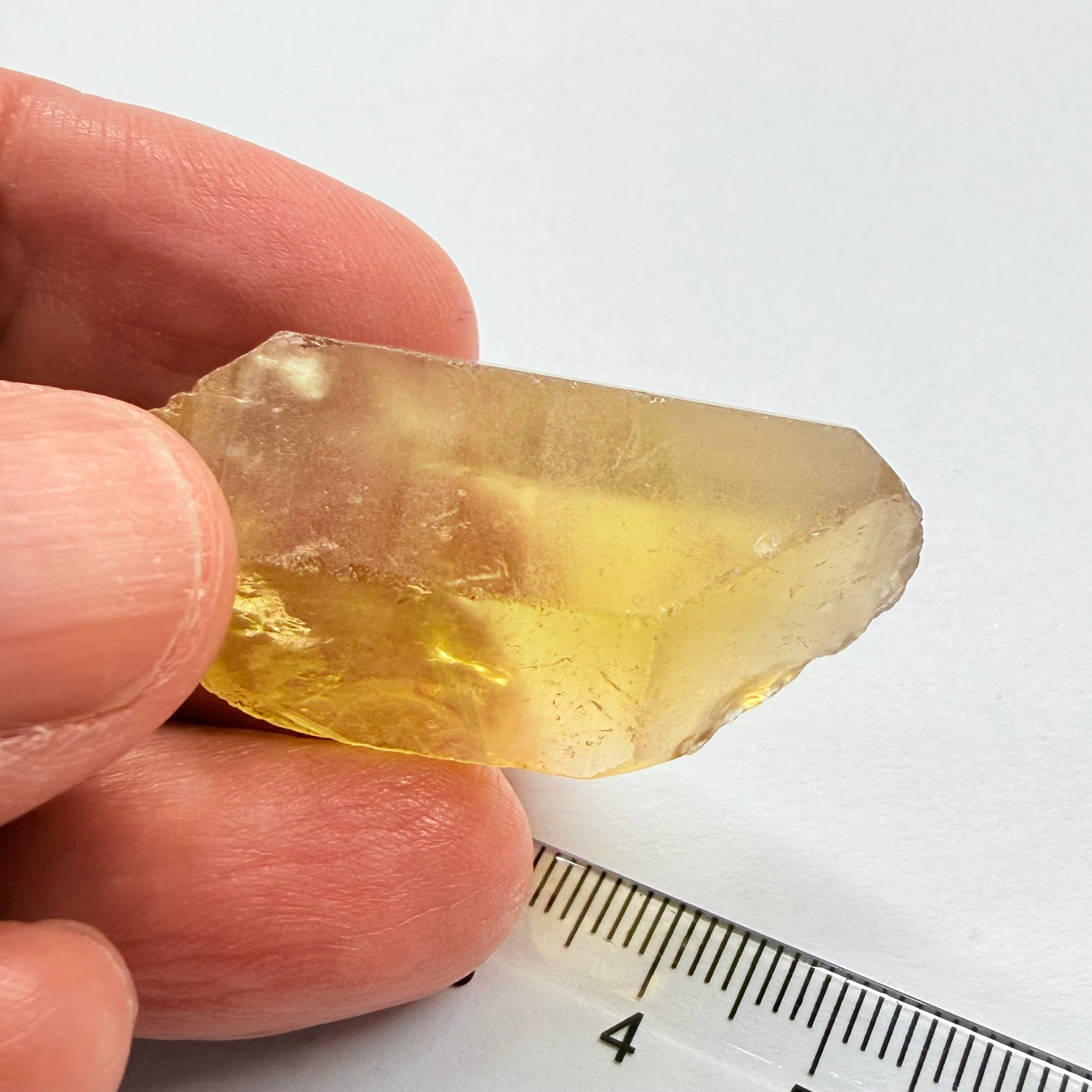 Citrine, 67.27ct, Zambia, Untreated Unheated, VVS-IF with slight cracks on some of the outer skin going in 2 mm