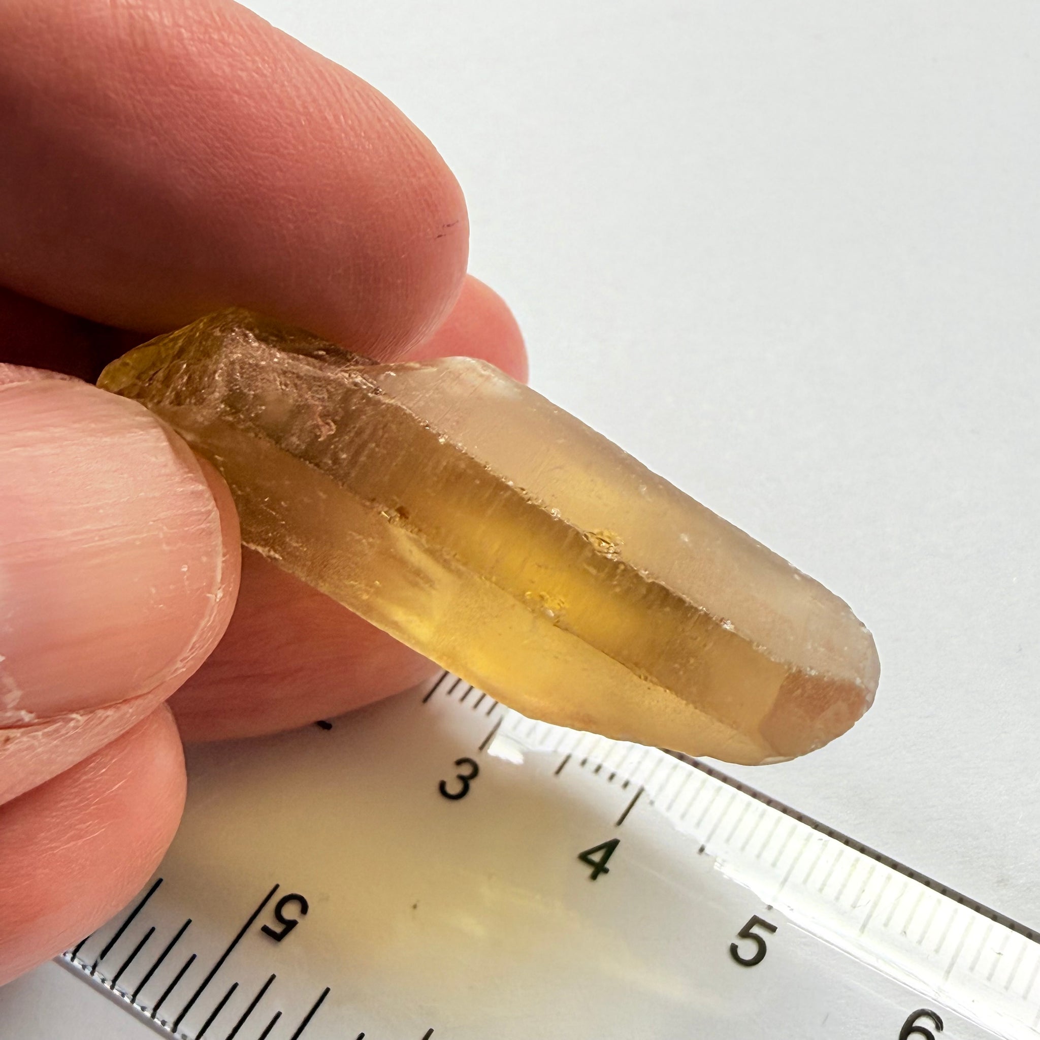 Citrine, 67.27ct, Zambia, Untreated Unheated, VVS-IF with slight cracks on some of the outer skin going in 2 mm