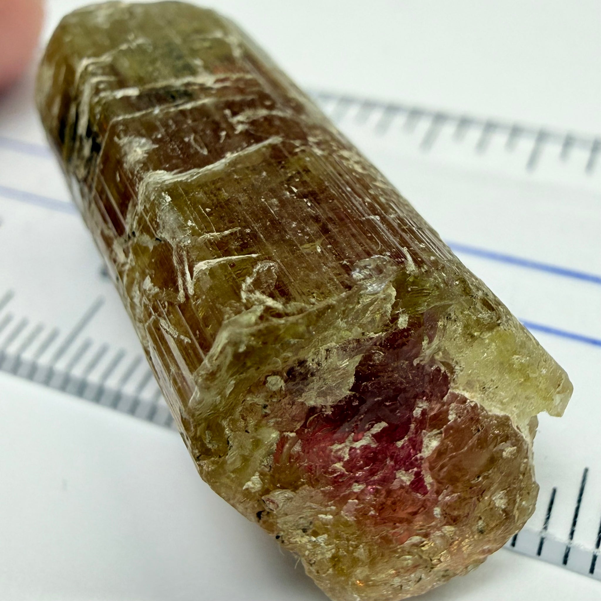 Congo Tourmaline Crystal, 43.61ct, Congo, Untreated Unheated, heavily included but great as a specimen