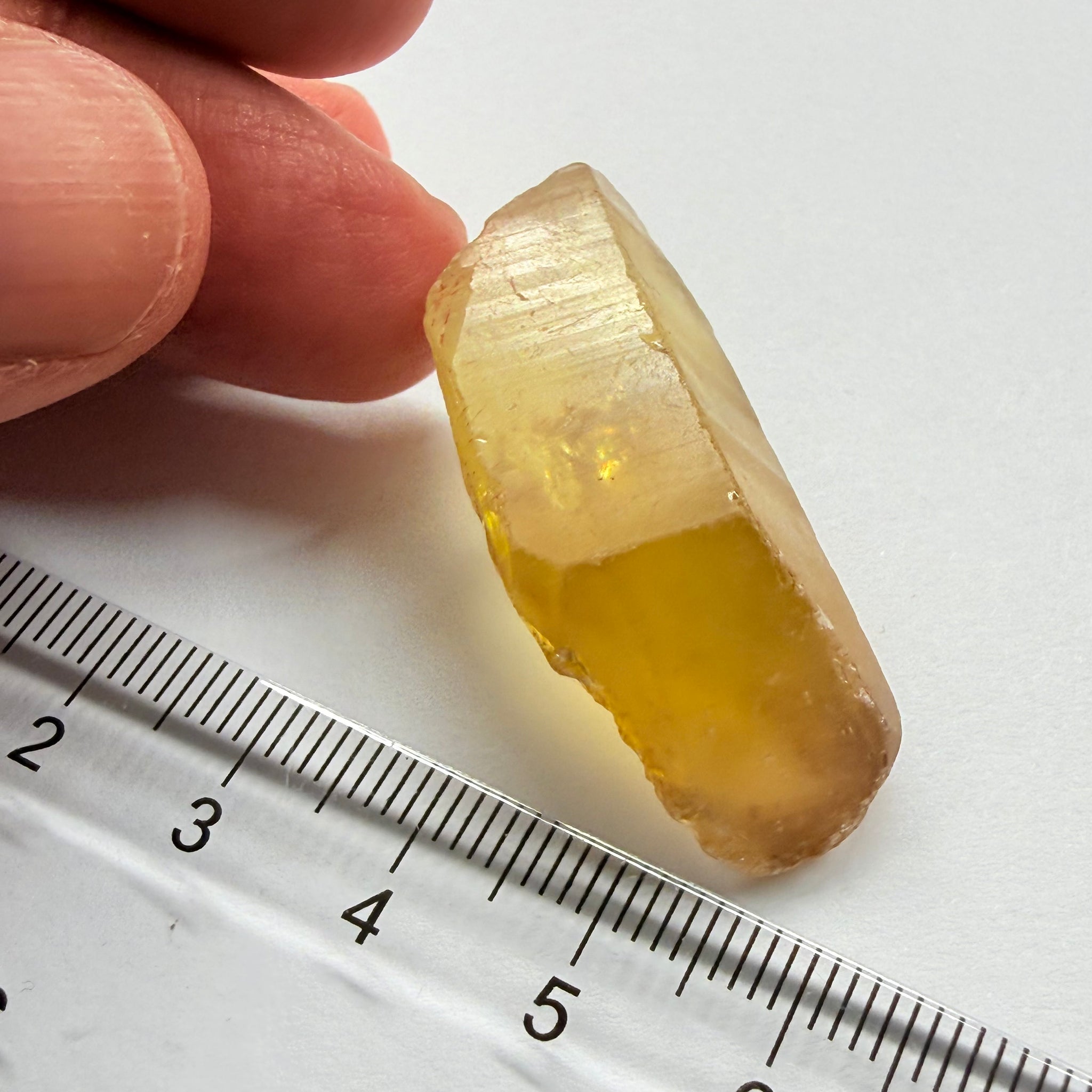 Citrine, 67.27ct, Zambia, Untreated Unheated, VVS-IF with slight cracks on some of the outer skin going in 2 mm