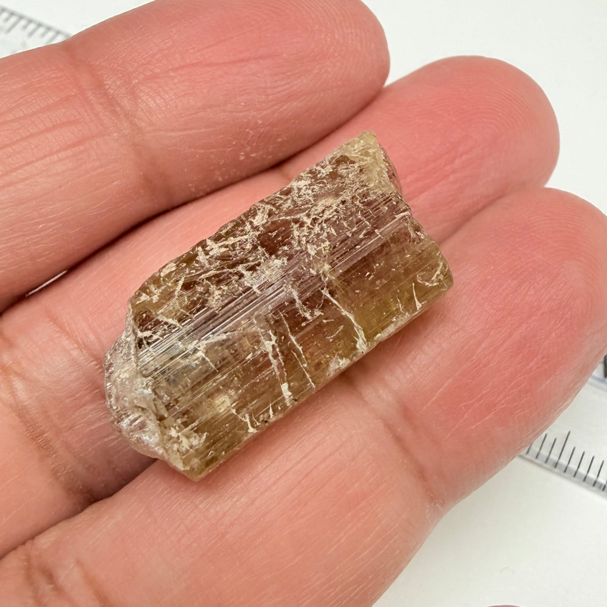Congo Tourmaline Crystal, 43.61ct, Congo, Untreated Unheated, heavily included but great as a specimen
