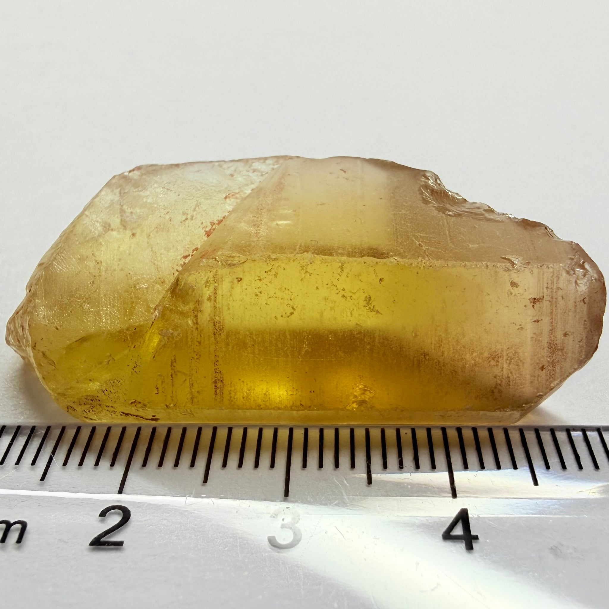 Citrine, 67.27ct, Zambia, Untreated Unheated, VVS-IF with slight cracks on some of the outer skin going in 2 mm
