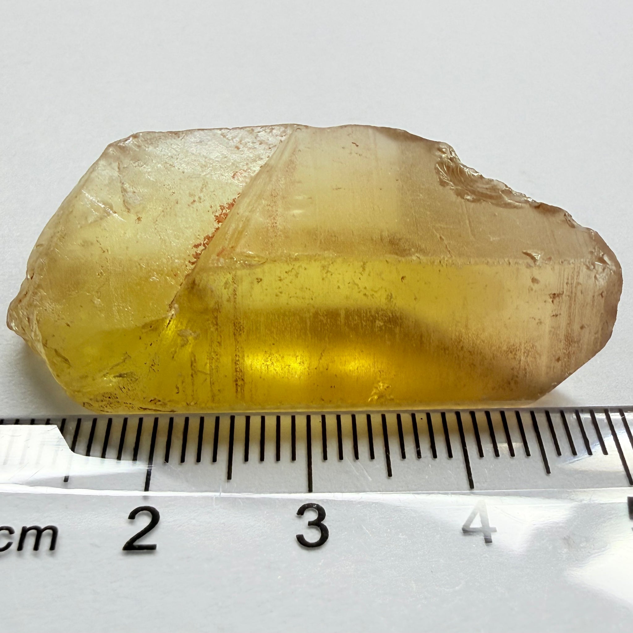 Citrine, 67.27ct, Zambia, Untreated Unheated, VVS-IF with slight cracks on some of the outer skin going in 2 mm