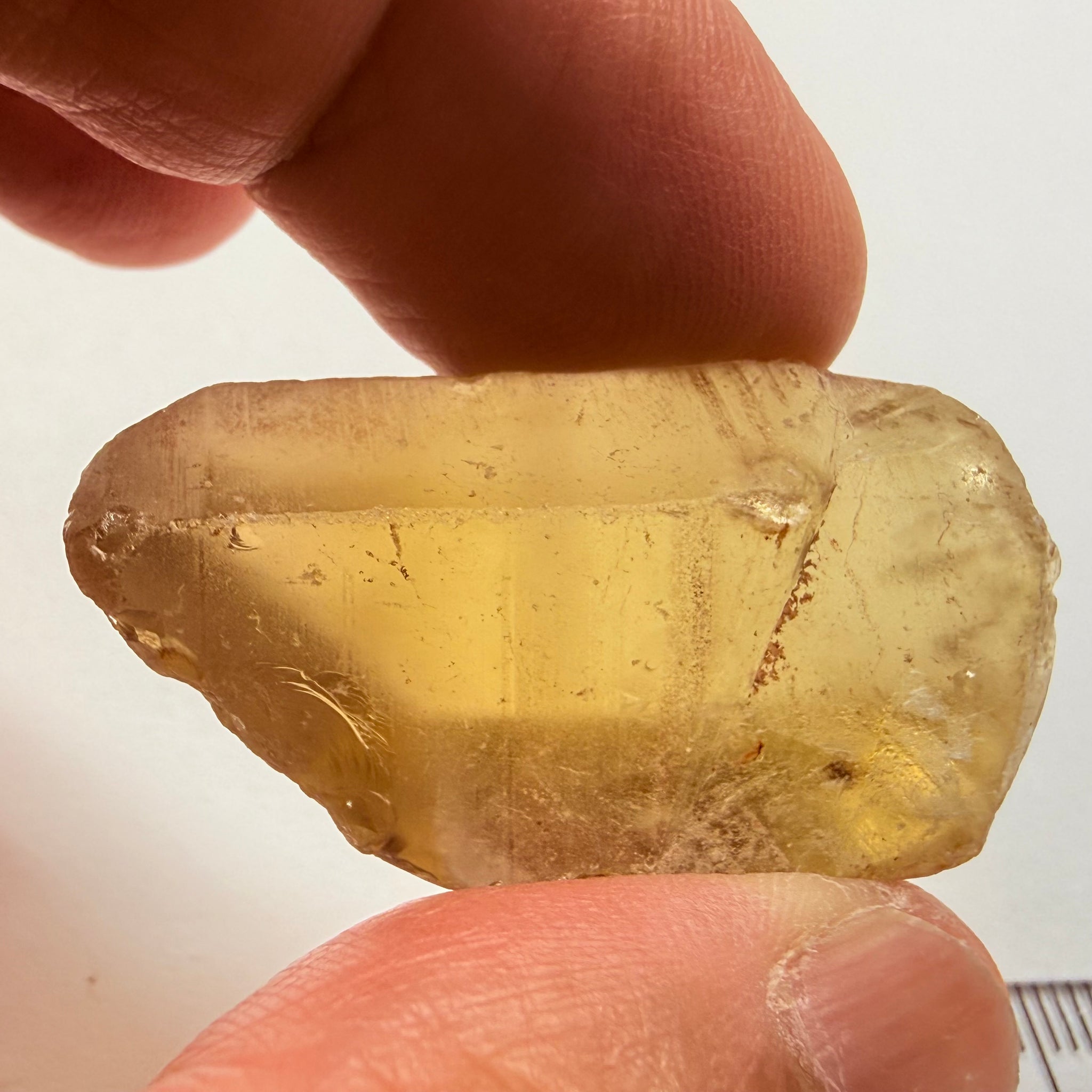 Citrine, 67.27ct, Zambia, Untreated Unheated, VVS-IF with slight cracks on some of the outer skin going in 2 mm