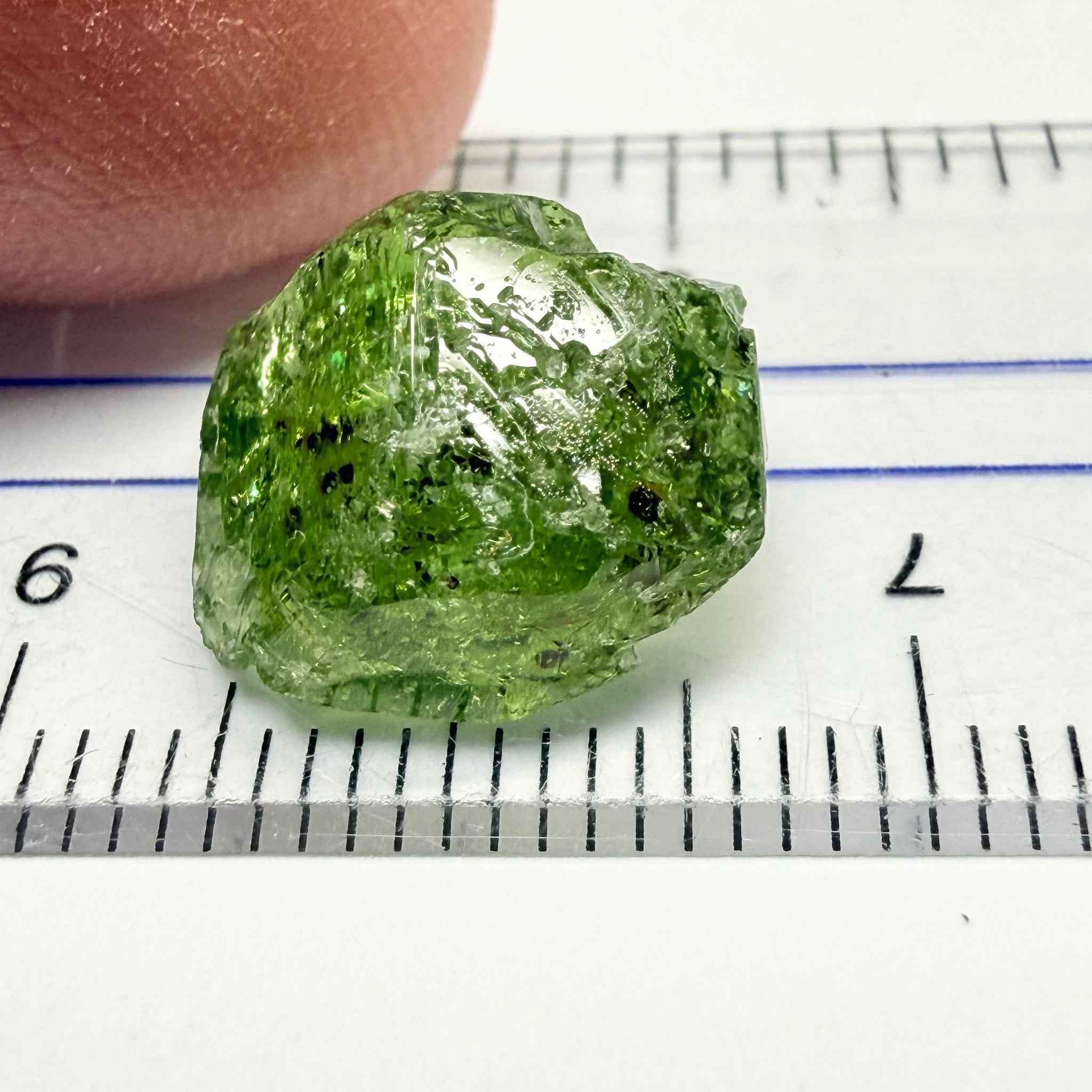 Tourmaline Crystal, 8.88ct, Laletema, Untreated Unheated, heavily included but great as a specimen, you must see the video of the inclusions zoomed in