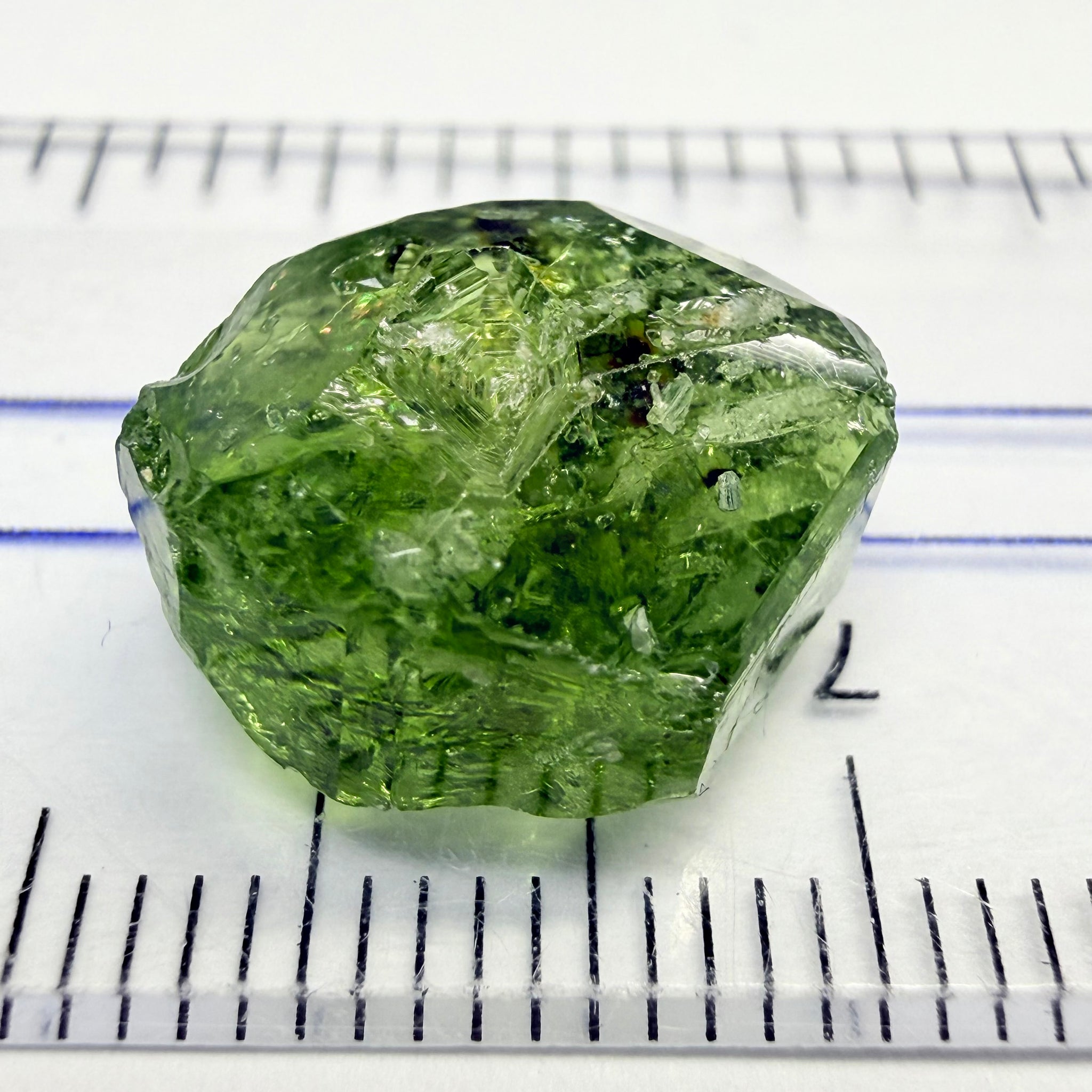 Tourmaline Crystal, 9.58ct, Laletema, Untreated Unheated, heavily included but great as a specimen, you must see the video of the inclusions zoomed in