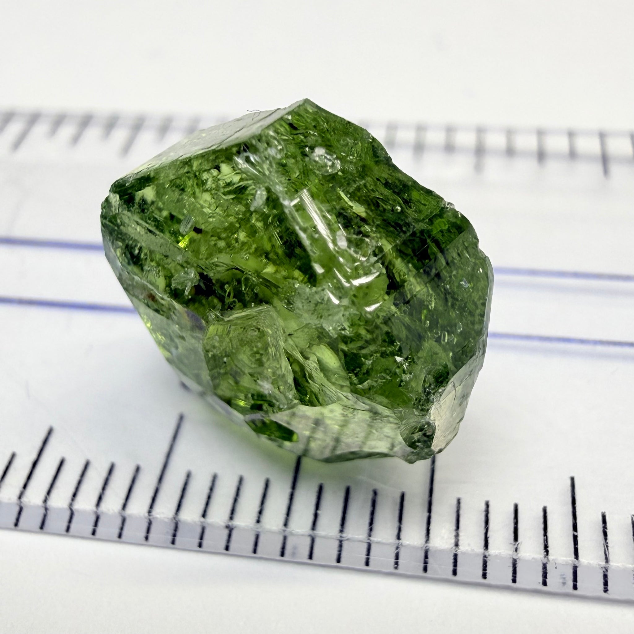 Tourmaline Crystal, 9.58ct, Laletema, Untreated Unheated, heavily included but great as a specimen, you must see the video of the inclusions zoomed in